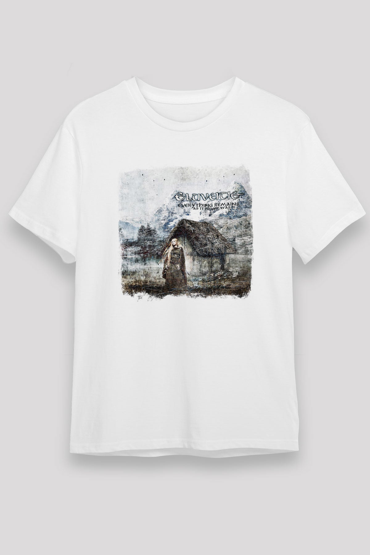 Eluveitie Baskılı Unisex Beyaz Tişört