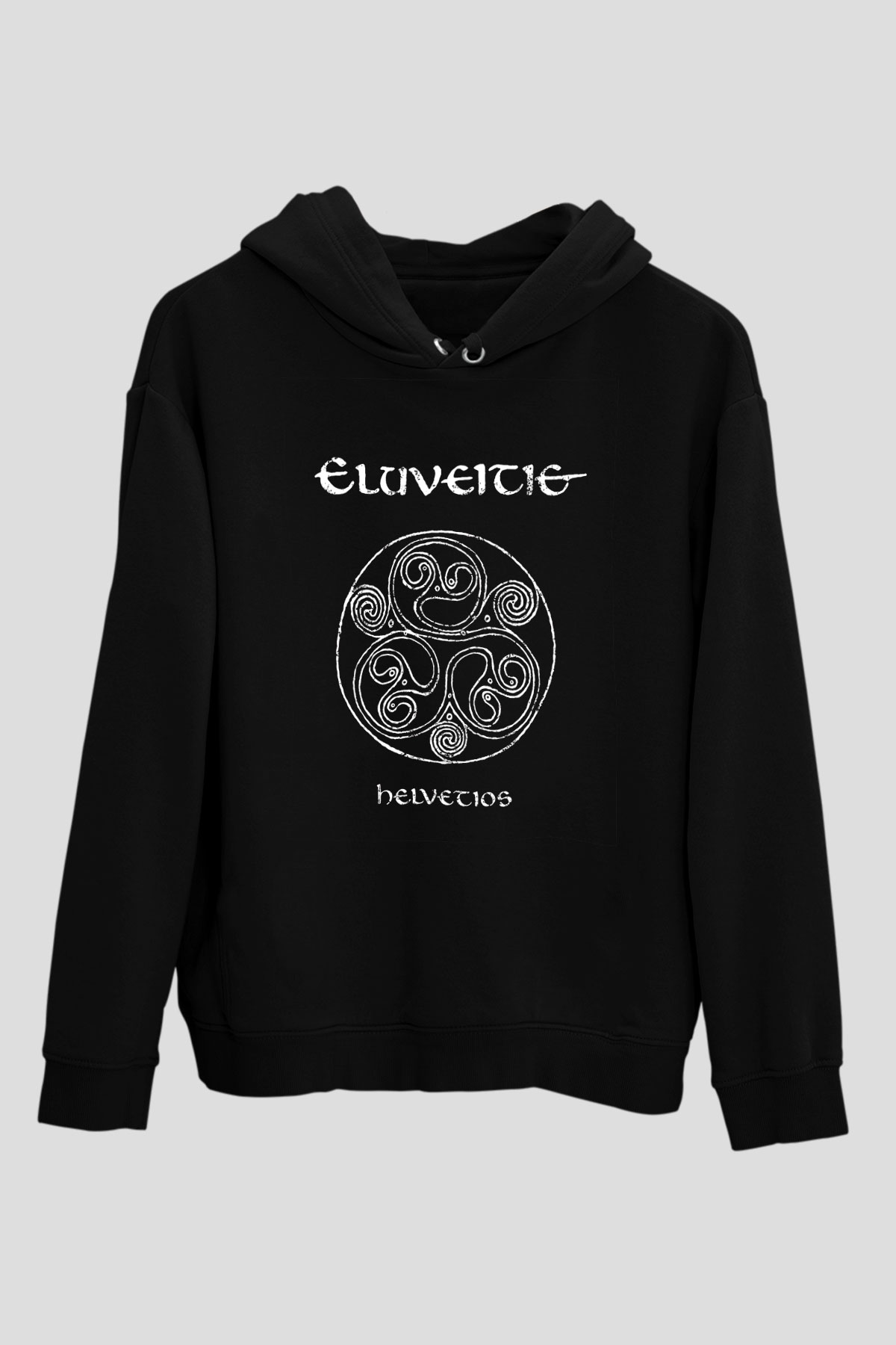 Eluveitie Baskılı Unisex Siyah Hoodie