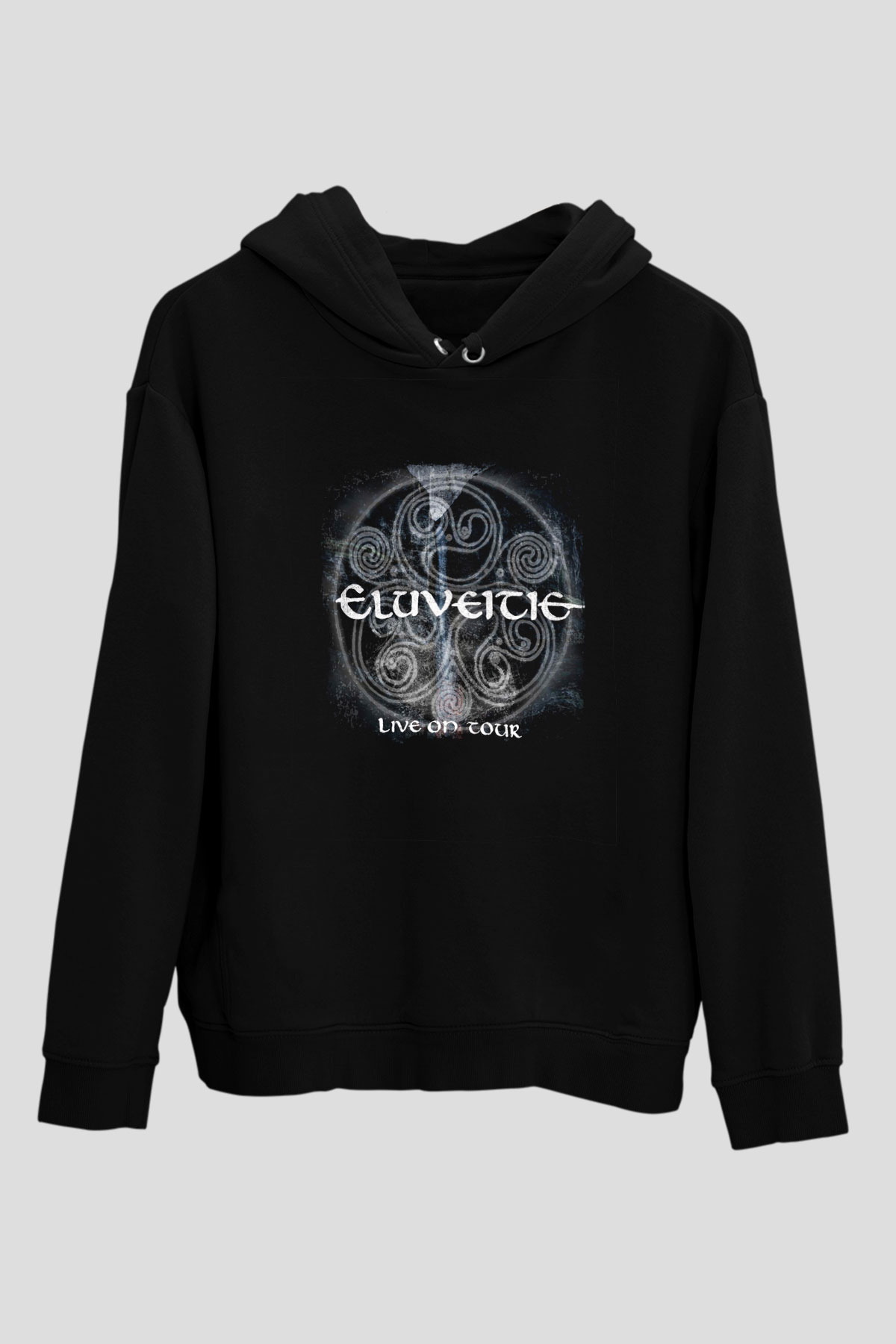 Eluveitie Baskılı Unisex Siyah Hoodie
