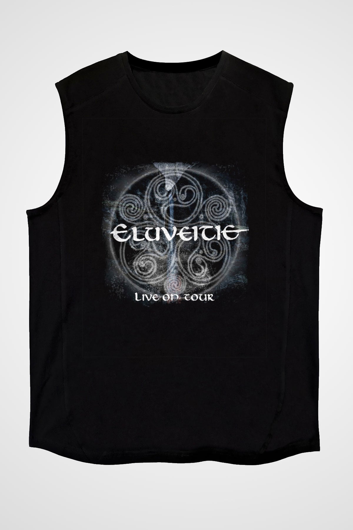Eluveitie Baskılı Unisex Siyah Kolsuz Tişört