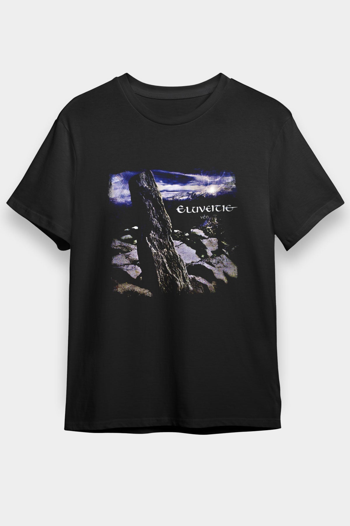 Eluveitie Baskılı Unisex Siyah Tişört