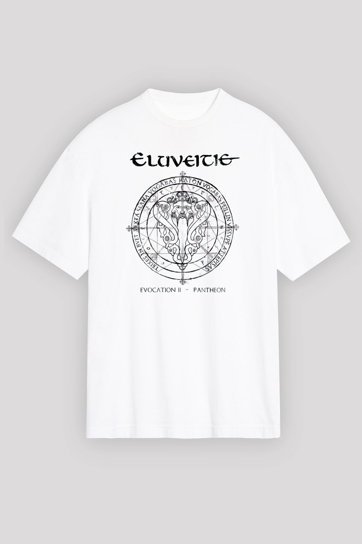 Eluveitie Beyaz Unisex Oversize Tişört T-Shirt