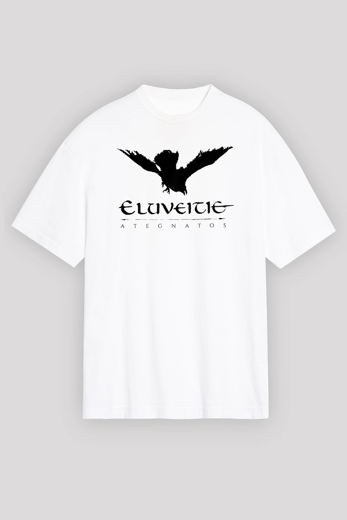 Eluveitie Beyaz Oversize Tişört Oversize T-shirt - TişörtFabrikası