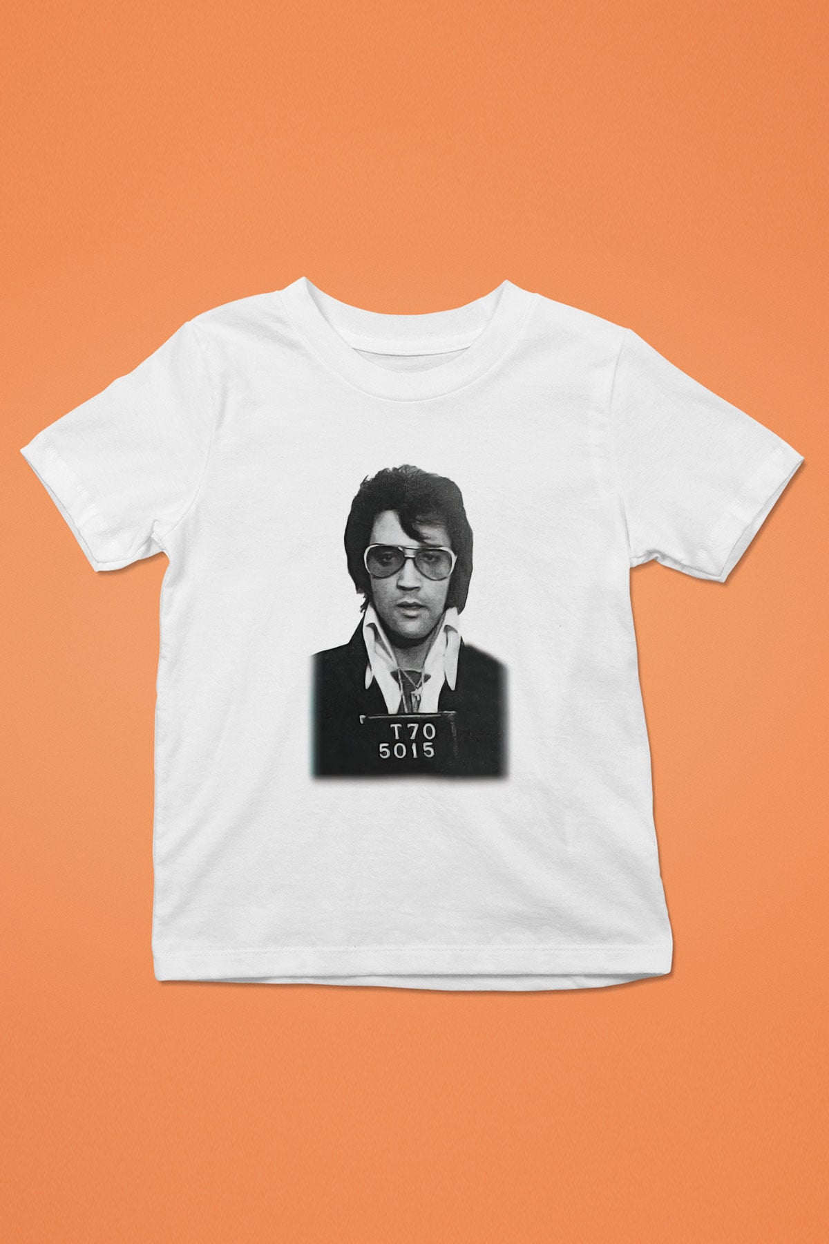 Elvis Presley Baskılı Beyaz Unisex Çocuk Tişört