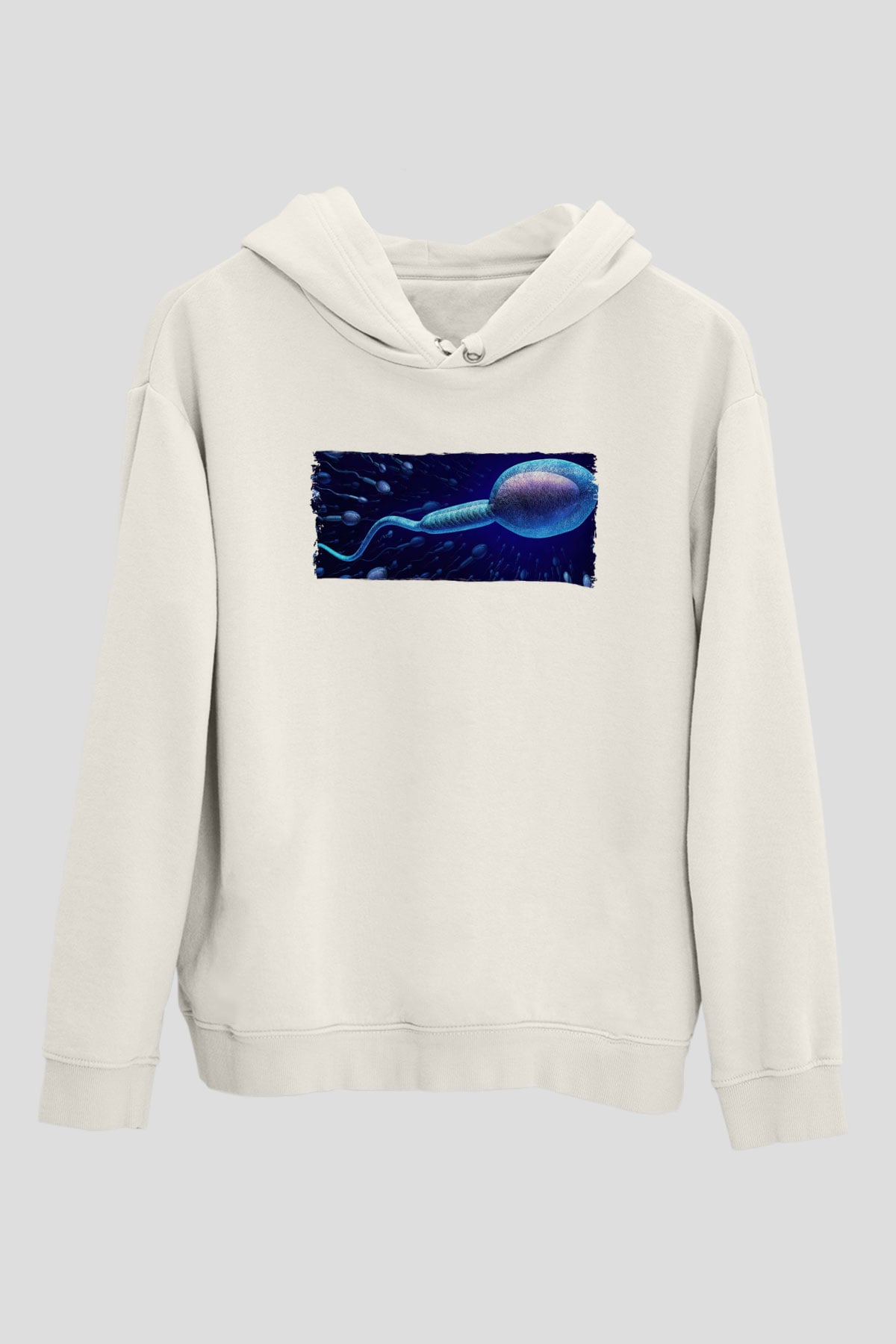 Embriyolog Beyaz Unisex Kapüşonlu Sweatshirt
