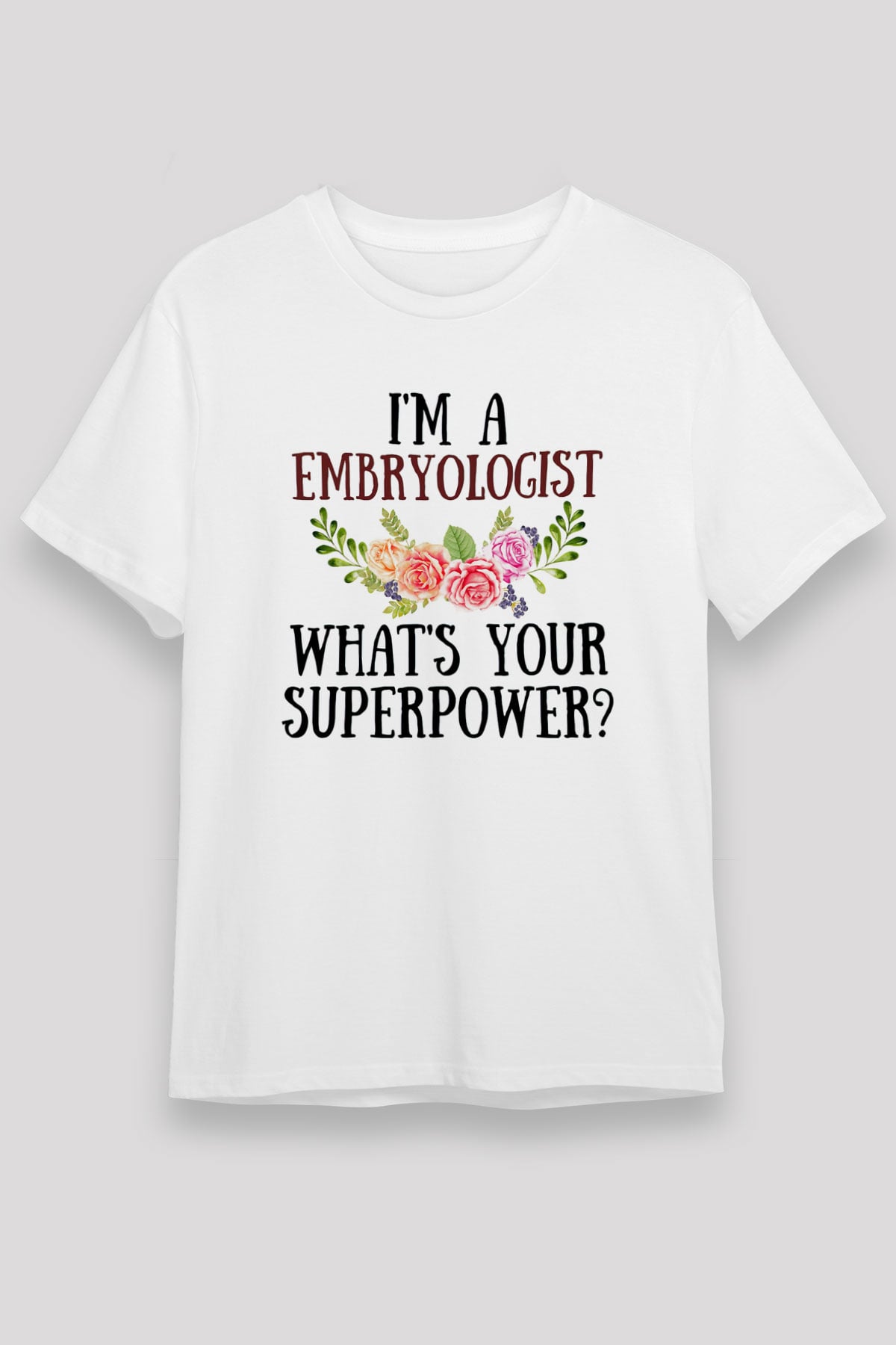 Embriyolog Beyaz Unisex Tişört T-Shirt - TişörtFabrikası