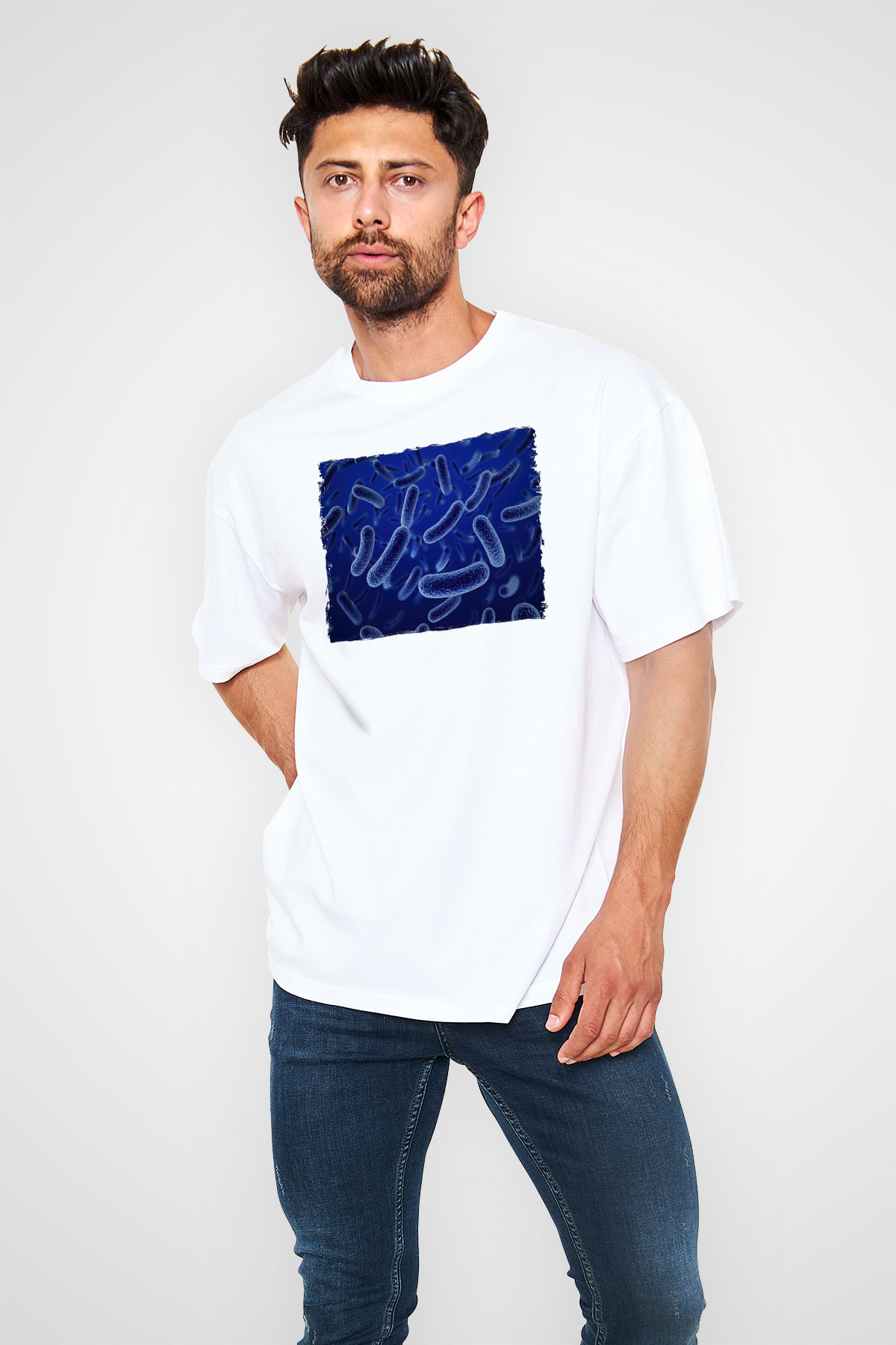 Embriyolog Beyaz Oversize Tişört Oversize T-shirt - TişörtFabrikası