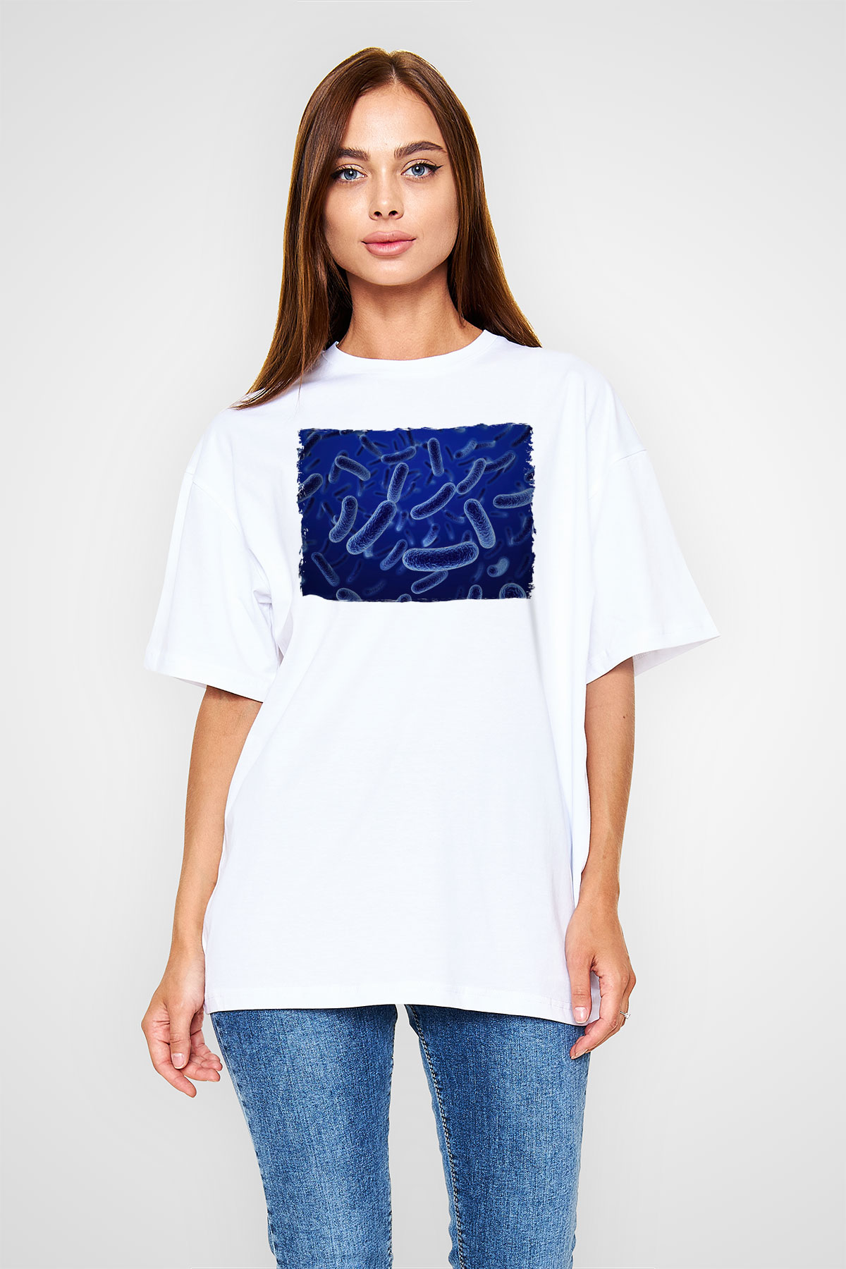 Embriyolog Beyaz Oversize Tişört Oversize T-shirt - TişörtFabrikası