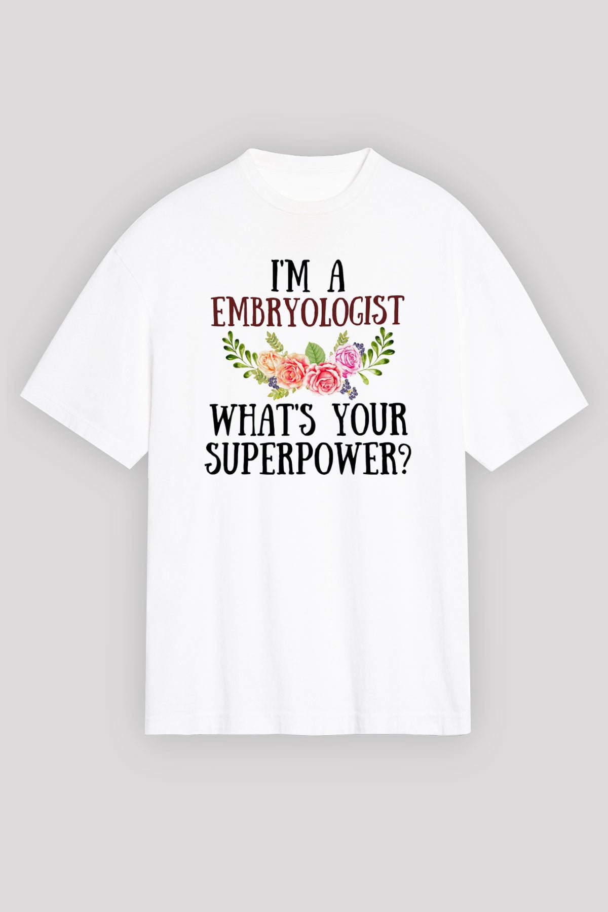 Embriyolog Beyaz Oversize Tişört Oversize T-shirt - TişörtFabrikası