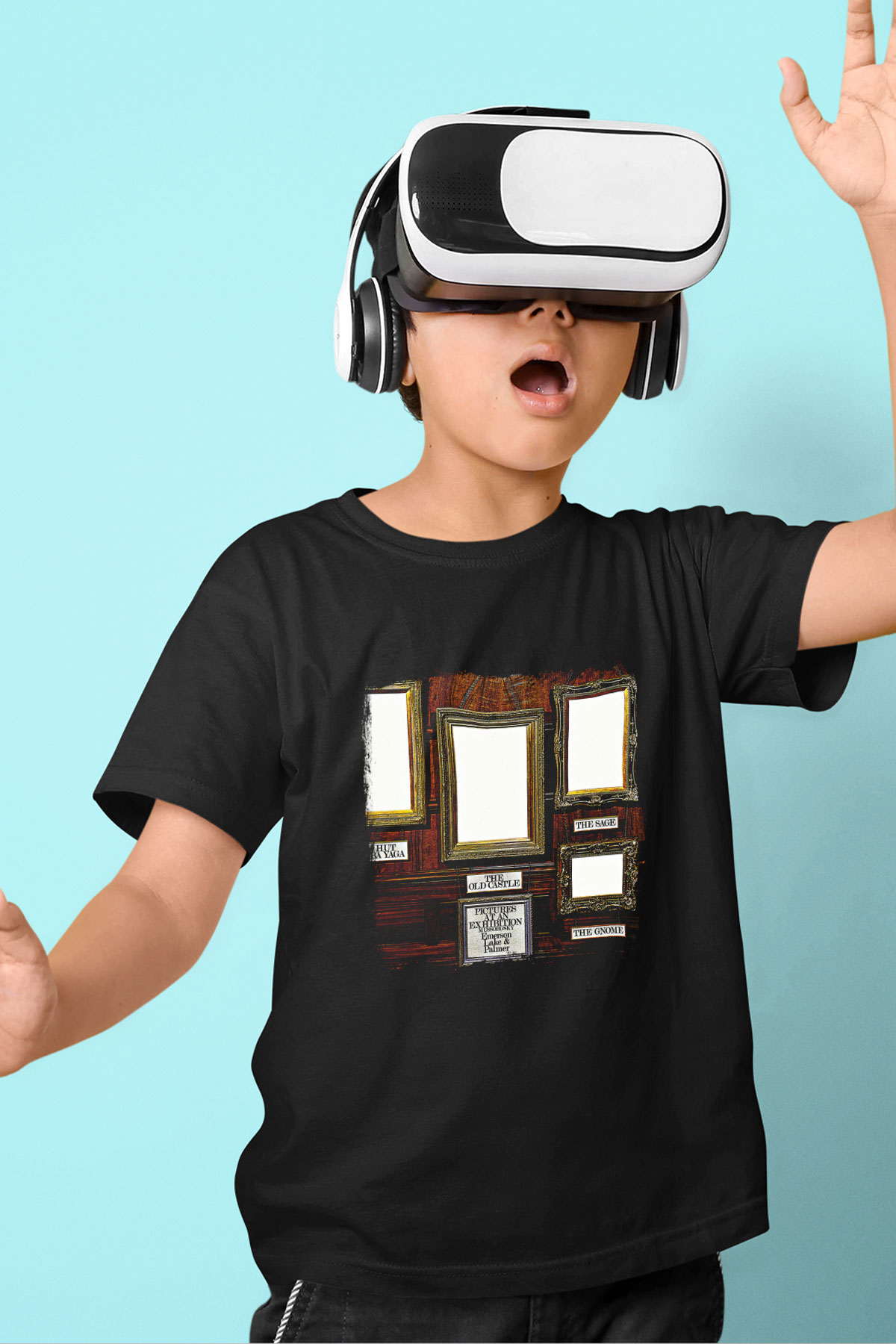 Emerson,Lake and Palmer Baskılı Unisex Siyah Çocuk Tişört