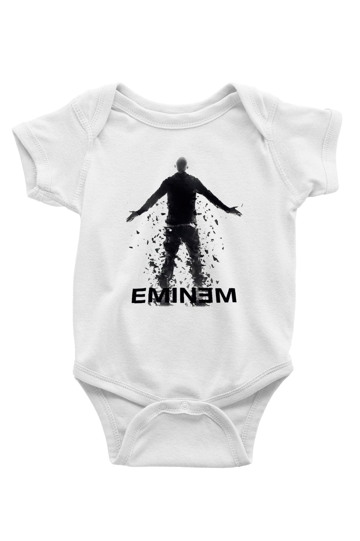 Eminem Baskılı Beyaz Unisex Bebek Body - Zıbın