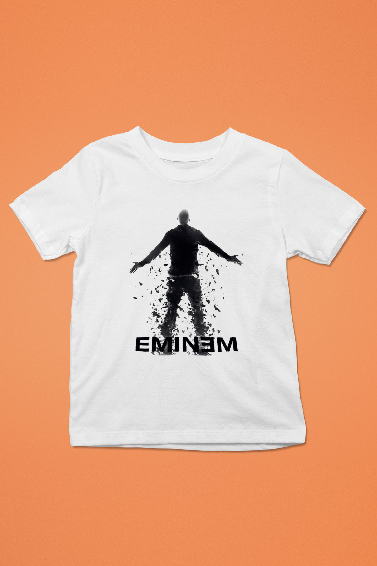 Eminem Baskılı Beyaz Unisex Çocuk Tişört