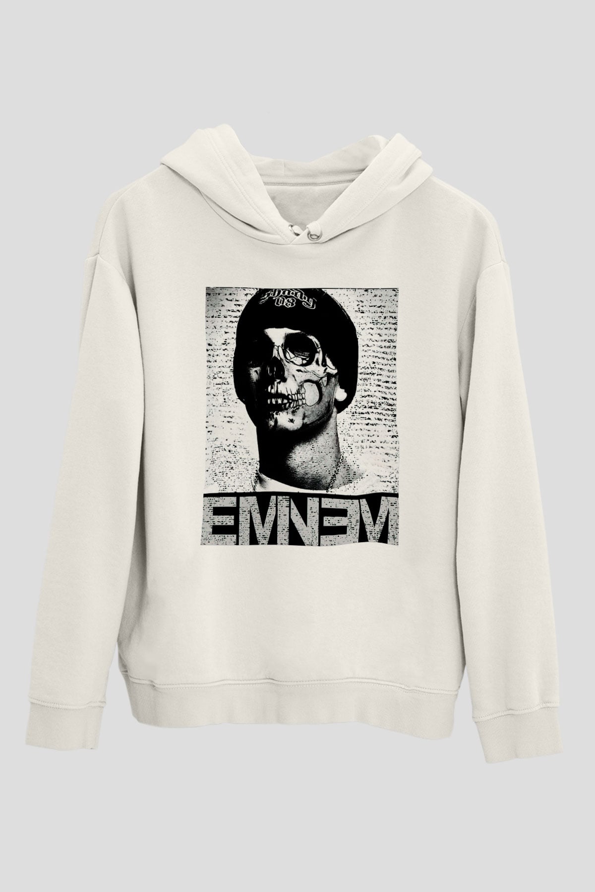 Eminem Beyaz Unisex Kapşonlu Sweatshirt