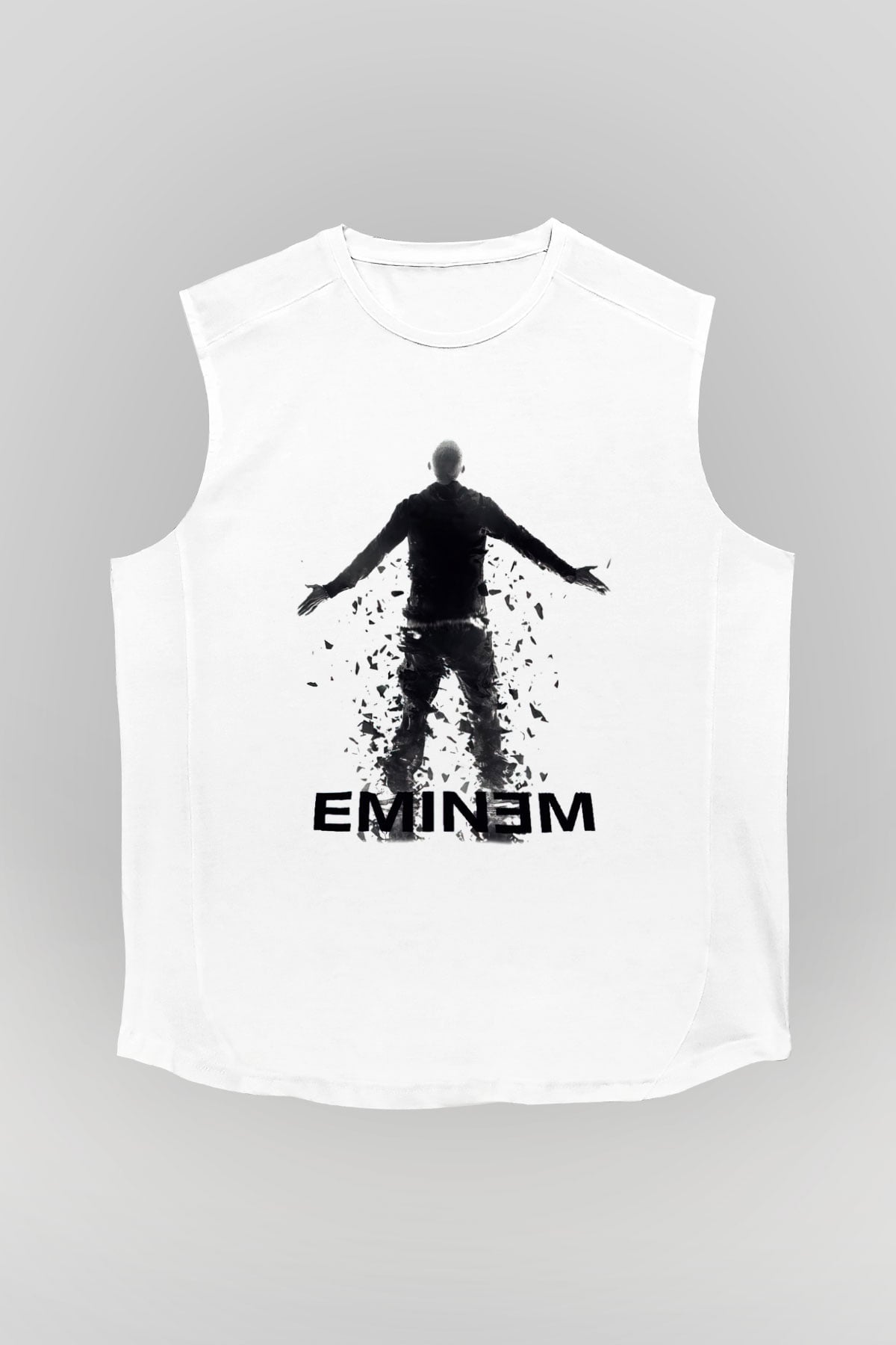 Eminem Beyaz Unisex Kolsuz Tişört