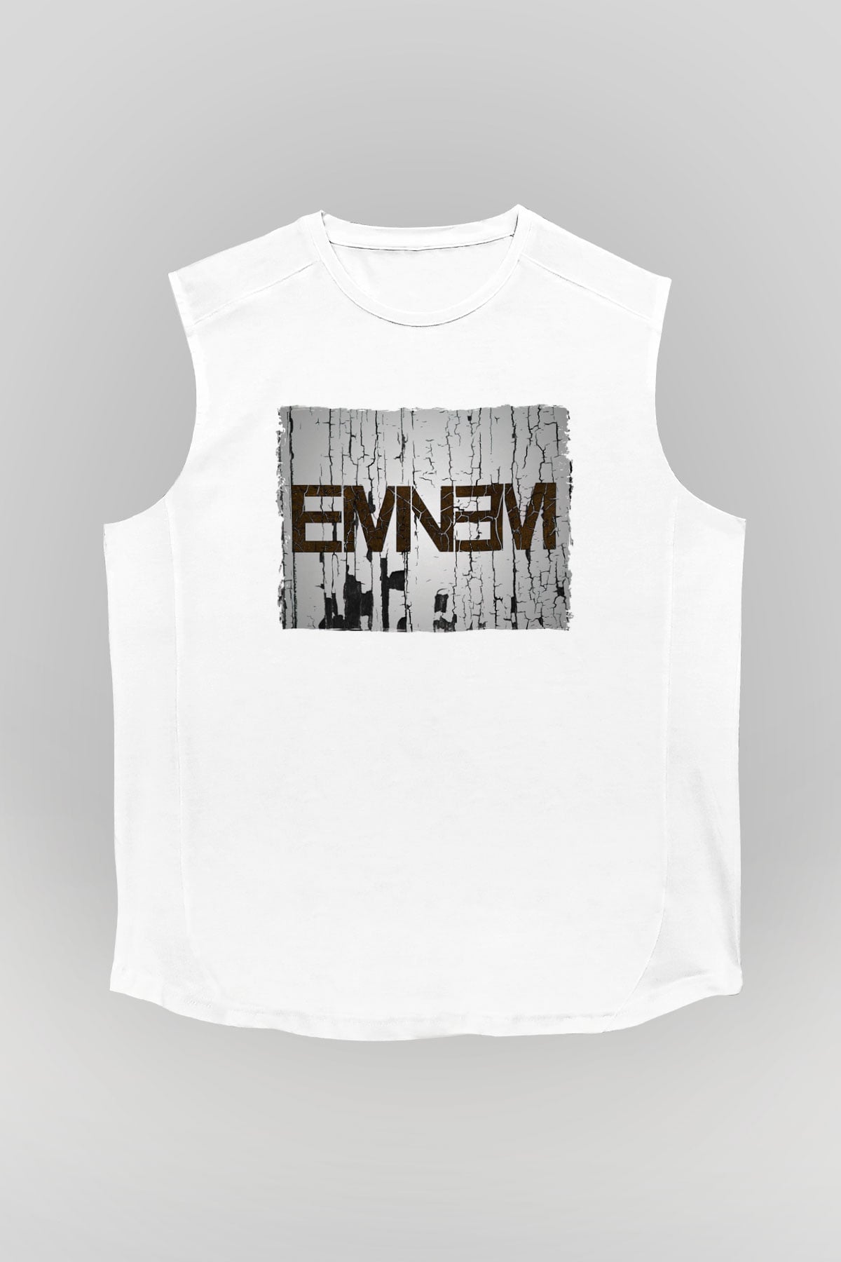 Eminem Beyaz Unisex Kolsuz Tişört