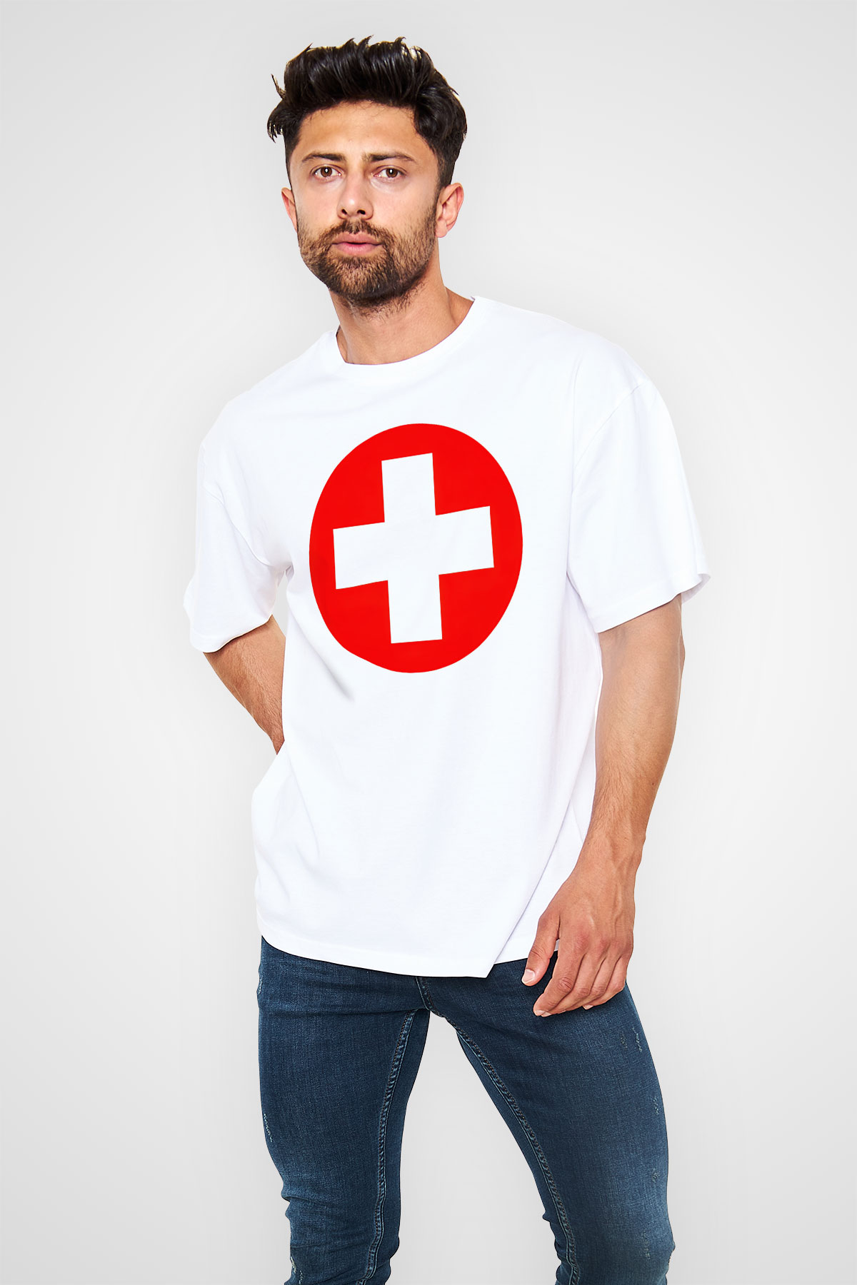 Eminem Beyaz Unisex Oversize Tişört T-Shirt