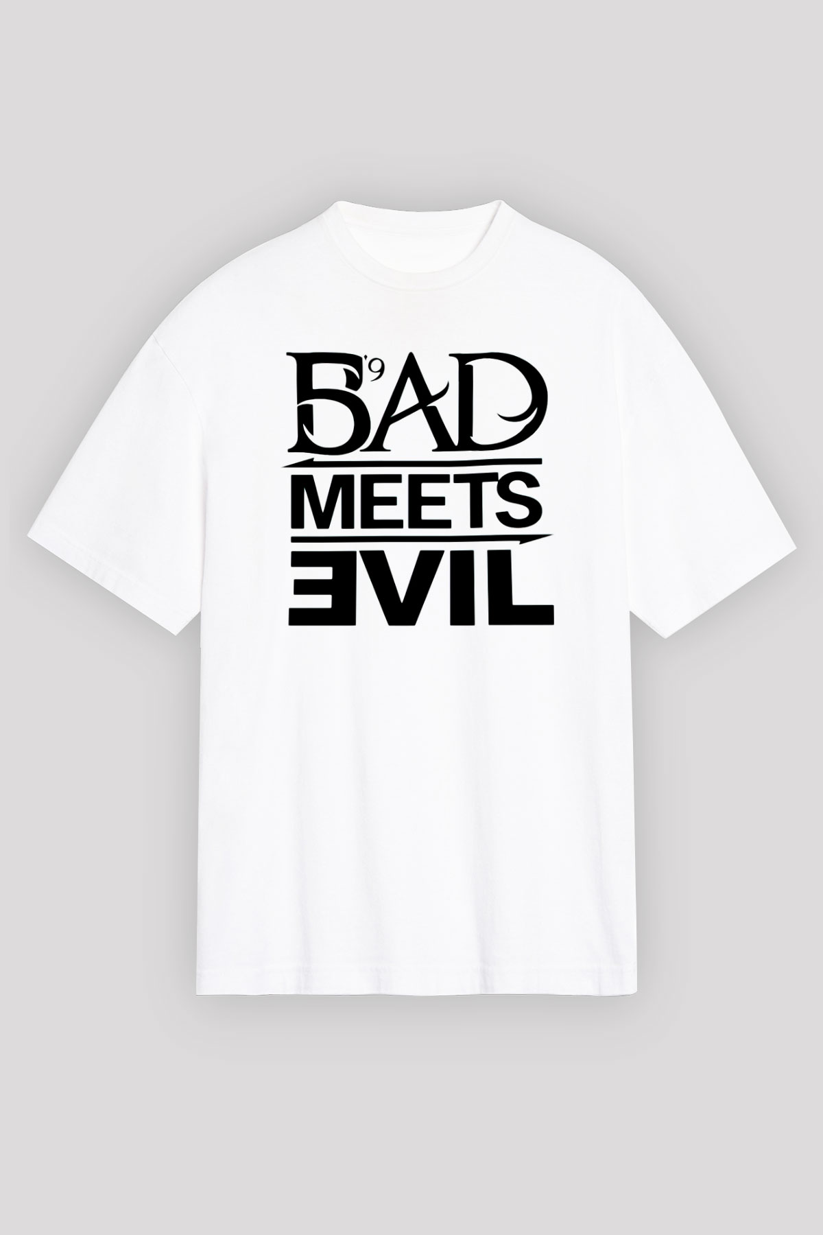 Eminem Beyaz Unisex Oversize Tişört T-Shirt