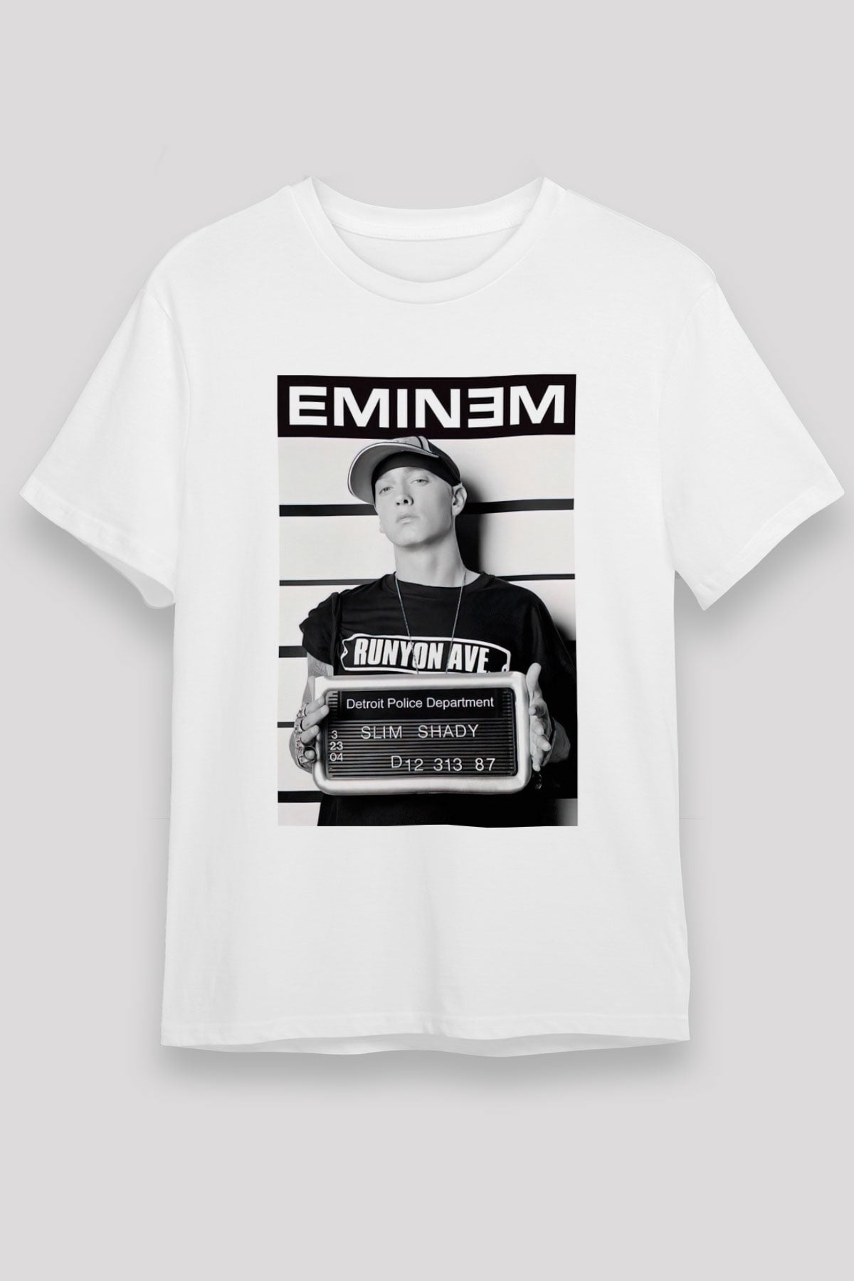 Eminem Beyaz Unisex Tişört T-Shirt - TişörtFabrikası