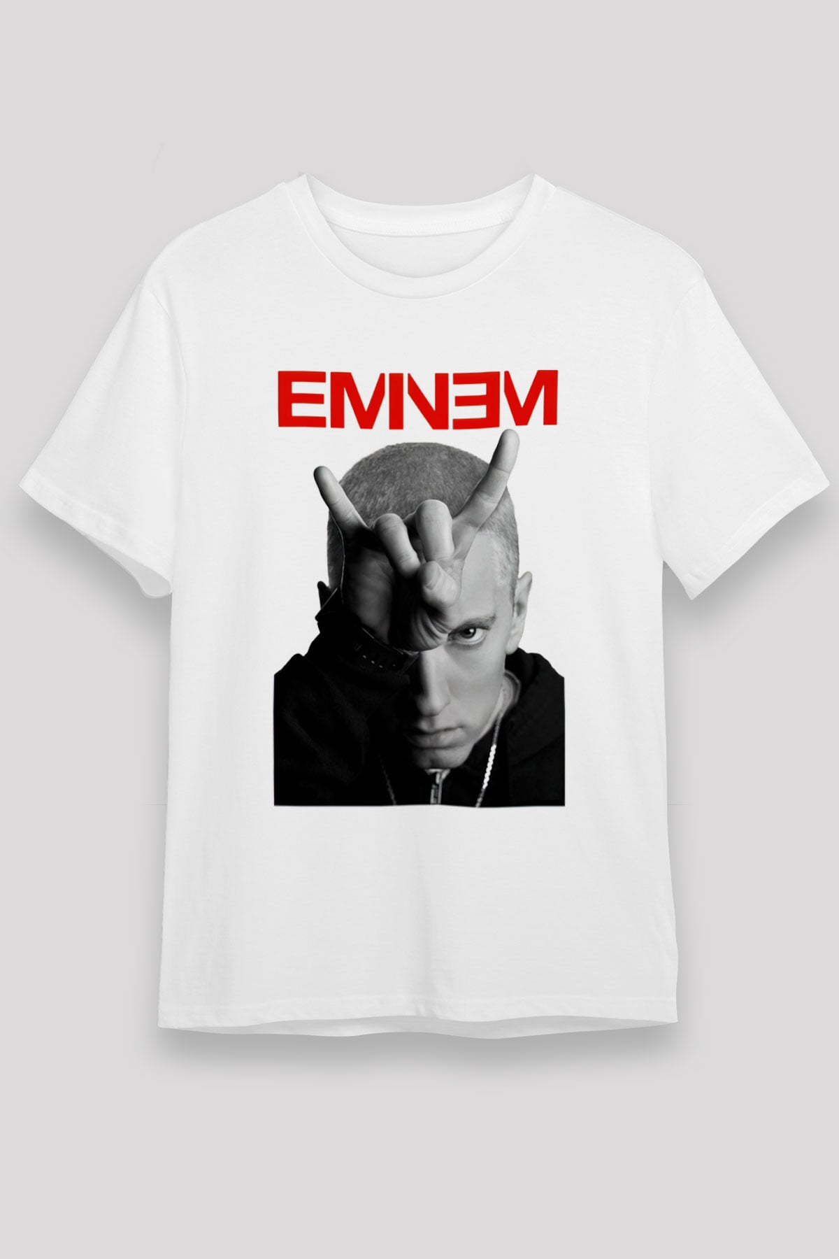 Eminem Beyaz Unisex Tişört T-Shirt - TişörtFabrikası