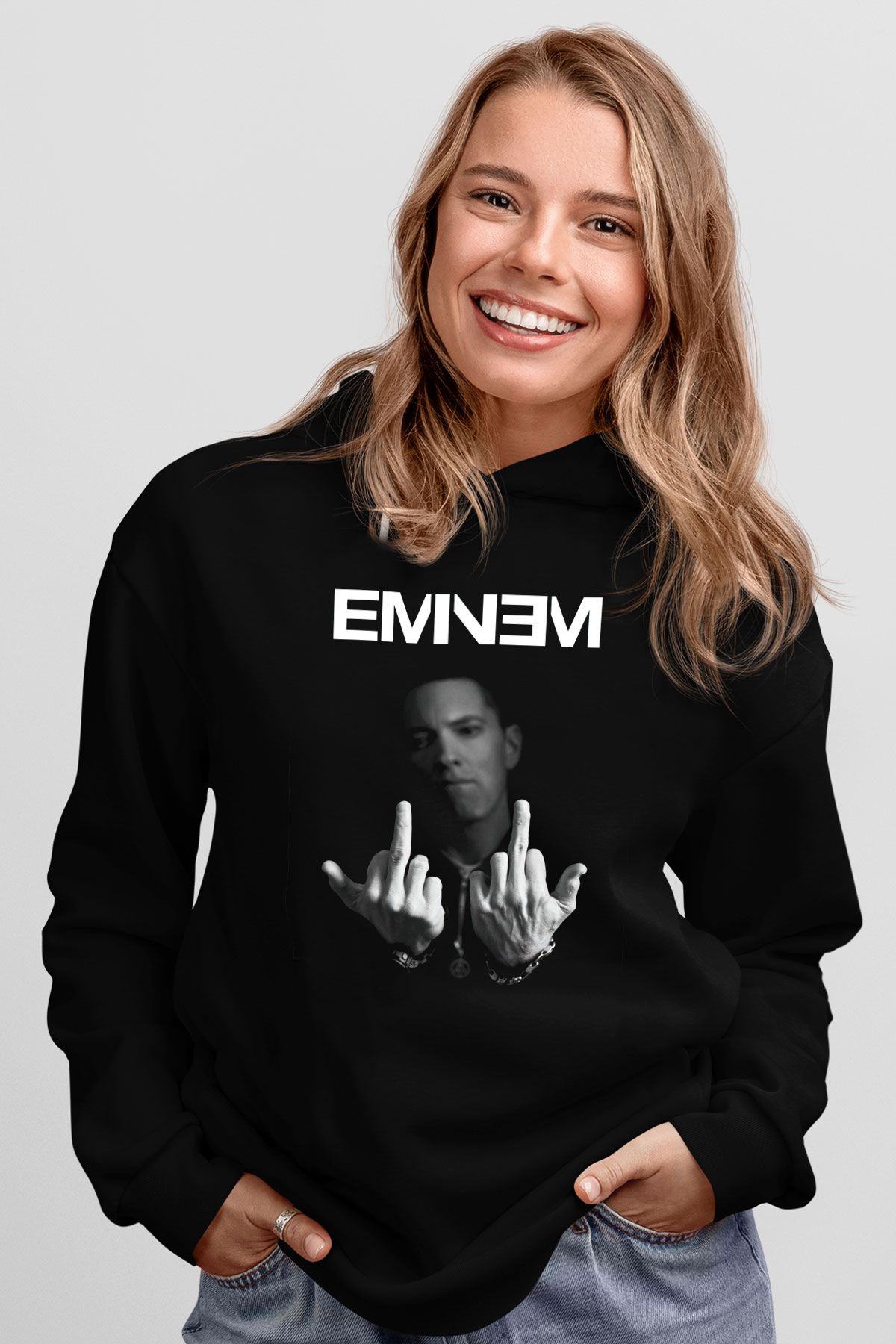 Eminem Siyah Unisex Hoodie