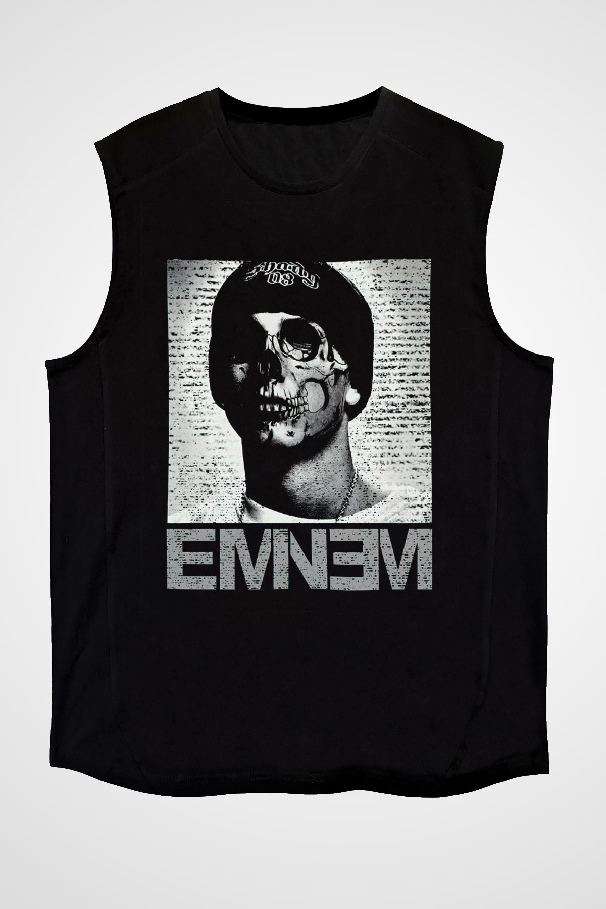 Eminem Siyah Unisex Kolsuz Tişört
