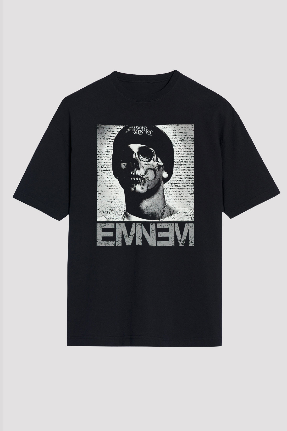 Eminem Siyah Unisex Oversize Tişört T-Shirt