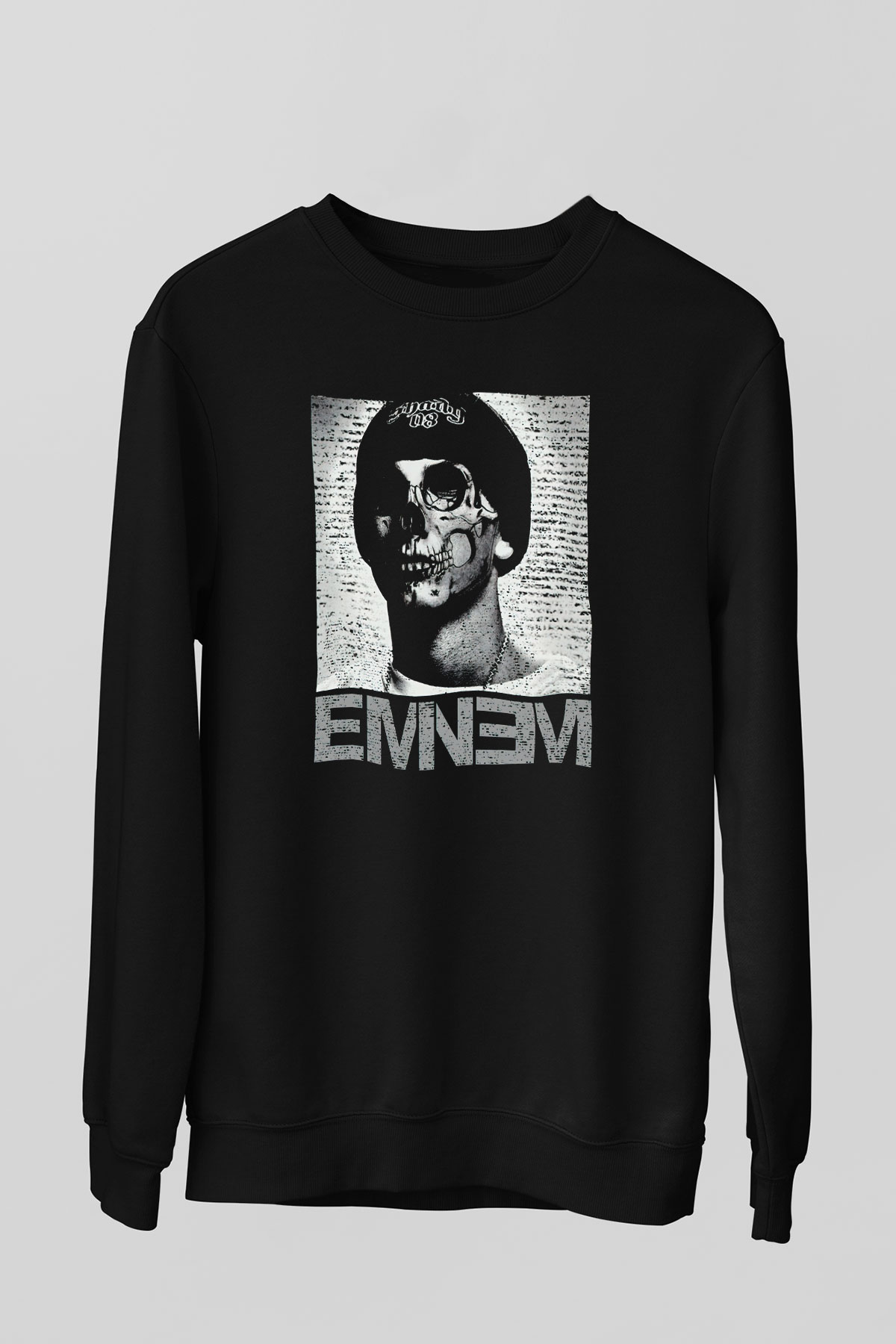 Eminem Siyah Unisex Sweatshirt