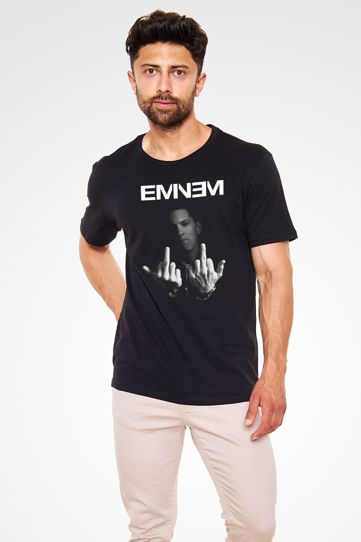 Eminem Siyah Unisex Tişört T-Shirt - TişörtFabrikası