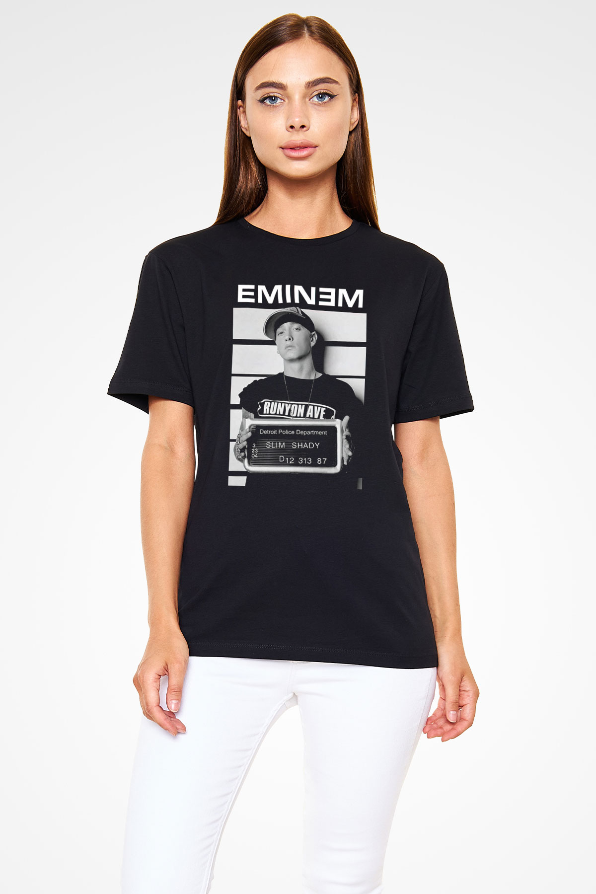 Eminem Siyah Unisex Tişört T-Shirt - TişörtFabrikası