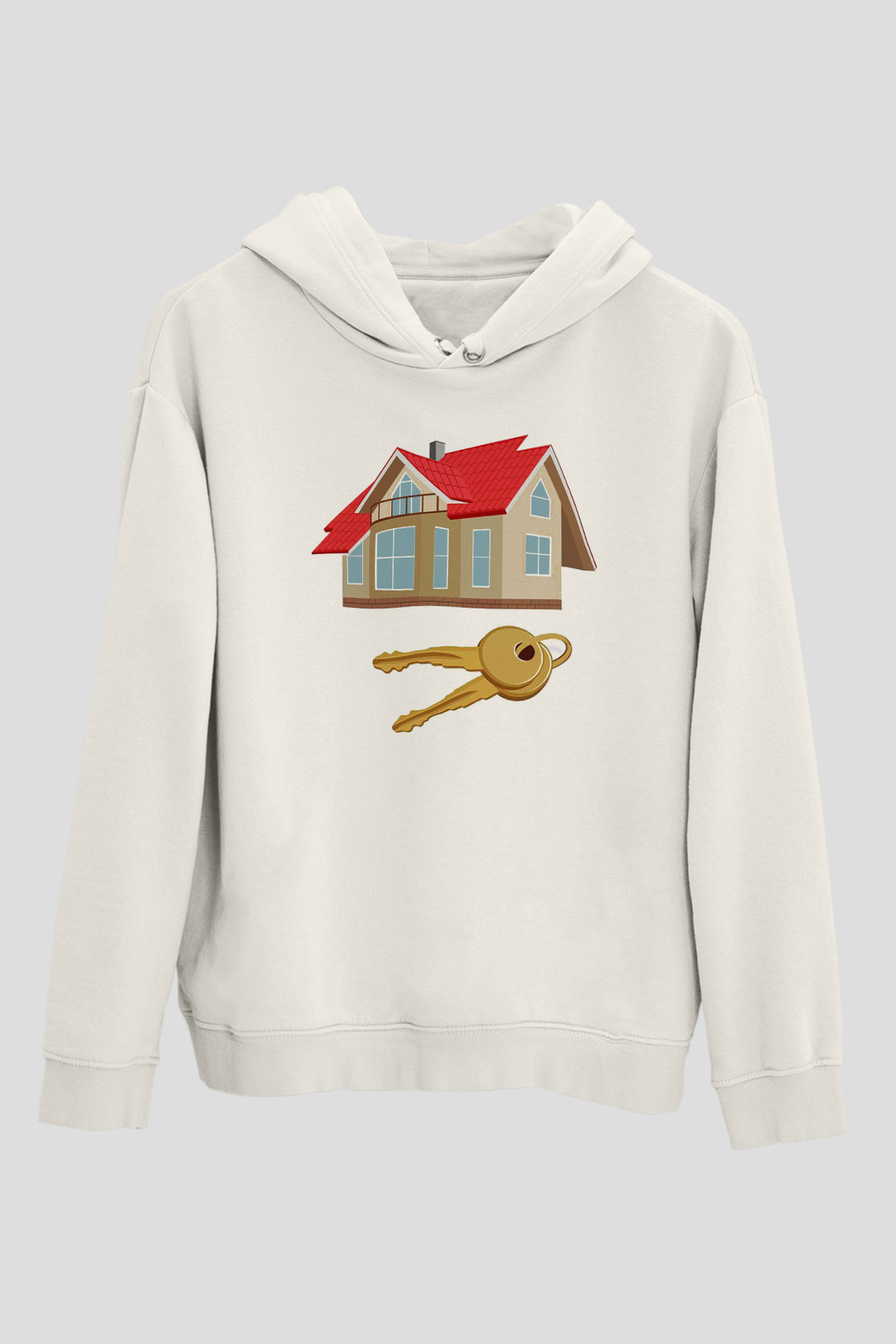 Emlakçı Beyaz Unisex Hoodie
