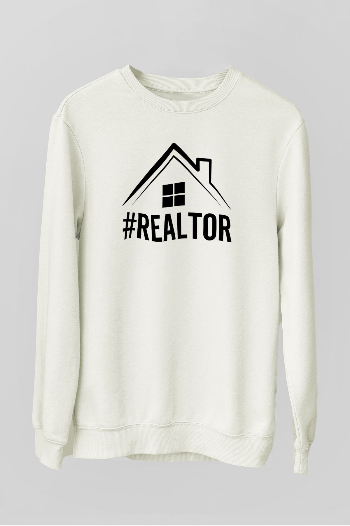 Emlakçı Beyaz Unisex Sweatshirt