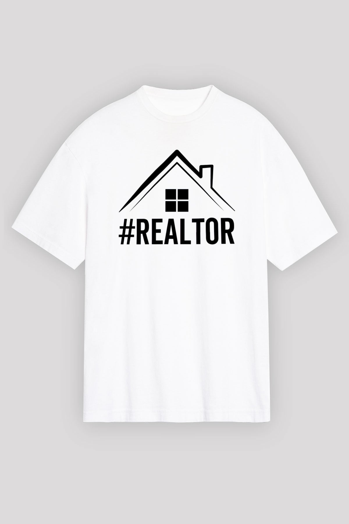 Emlakçı Beyaz Oversize Tişört Oversize T-shirt - TişörtFabrikası