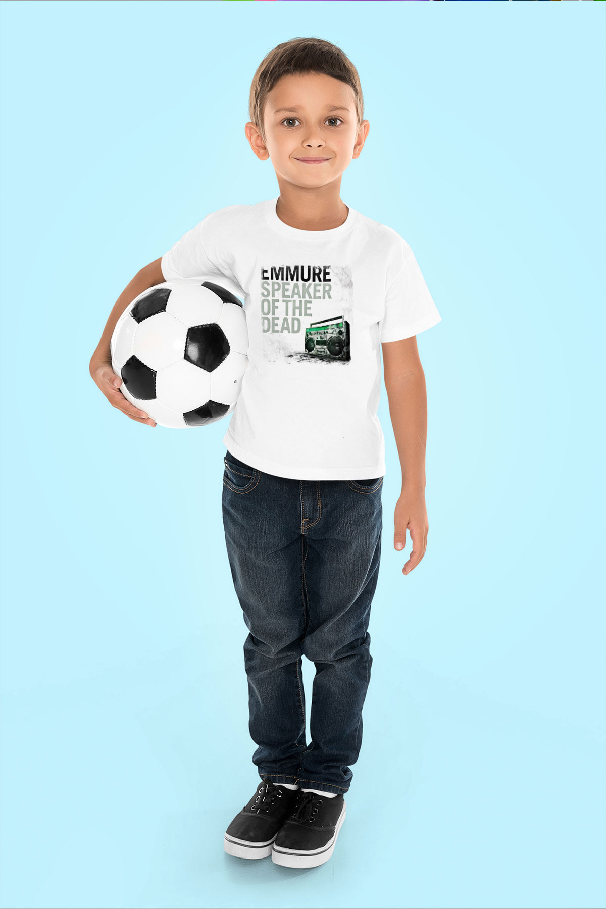 Emmure Baskılı Unisex Beyaz Çocuk Tişört
