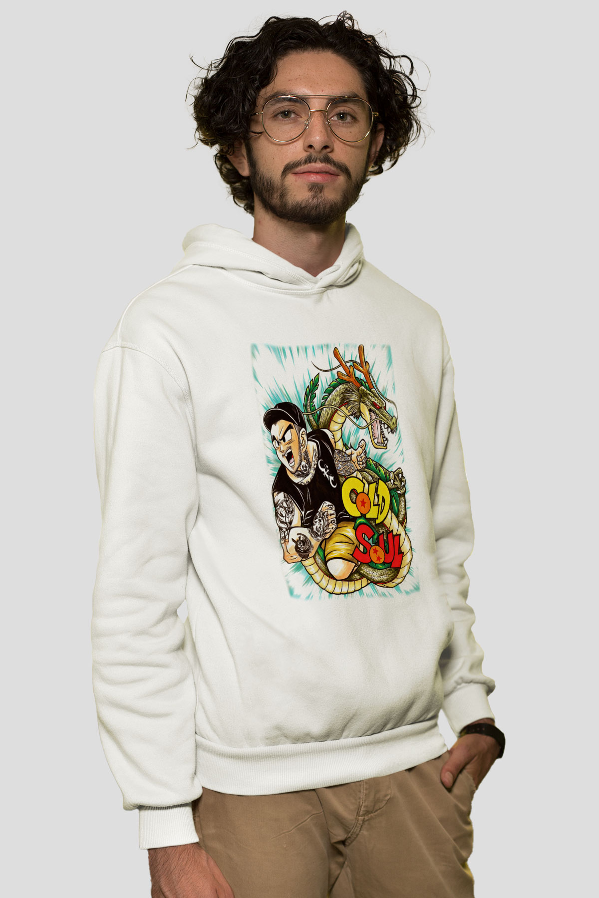 Emmure Beyaz Unisex Kapşonlu Sweatshirt