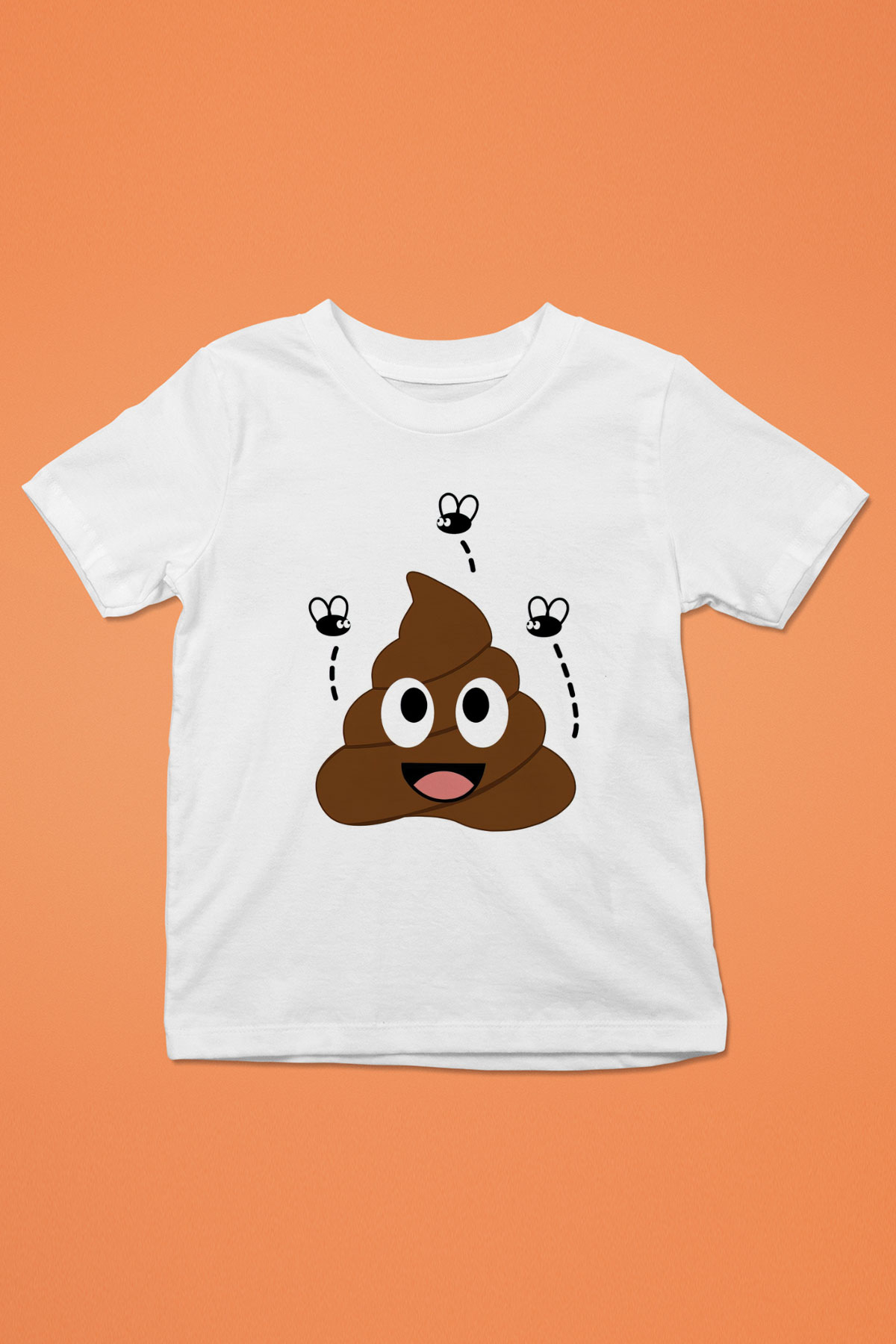 Emoji Baskılı Unisex Beyaz  Çocuk Tişört