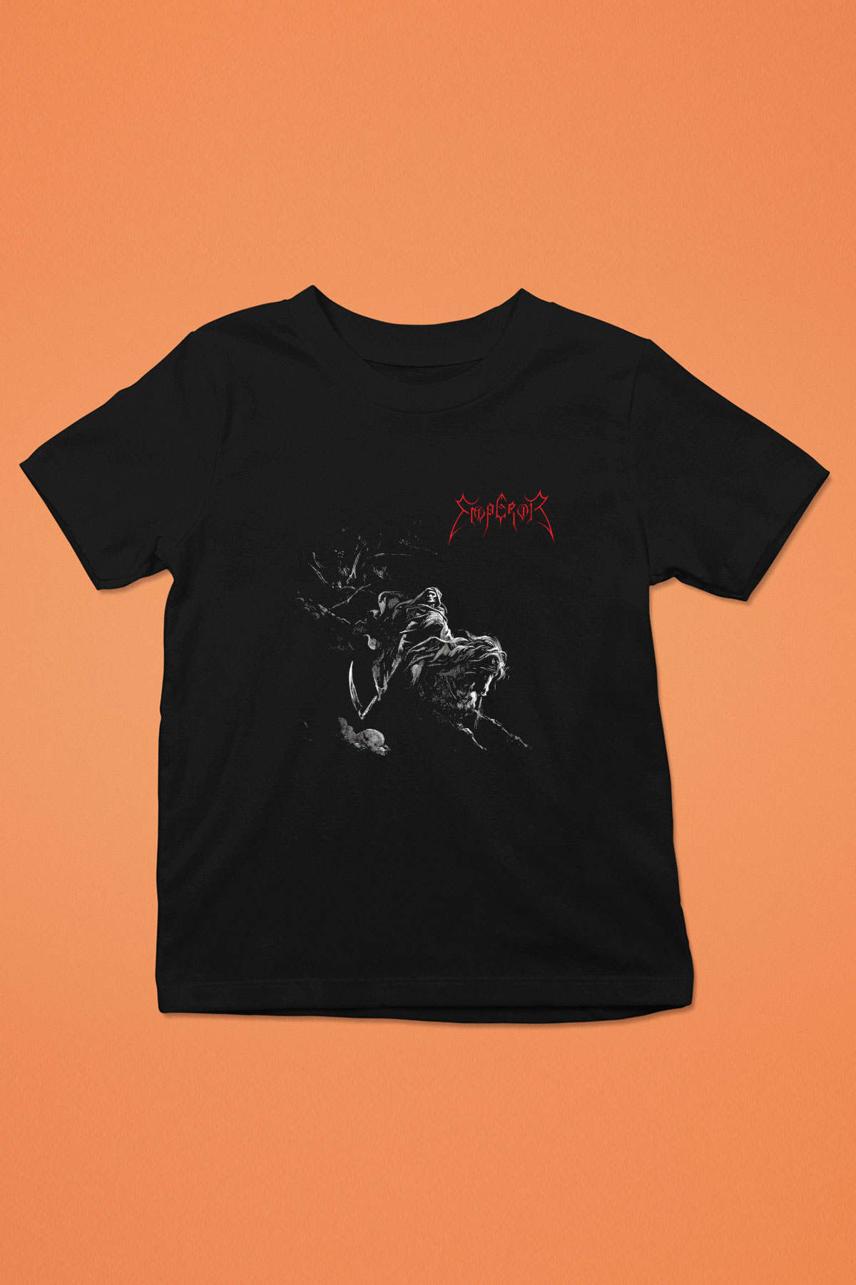 Emperor Baskılı Unisex Siyah Çocuk Tişört