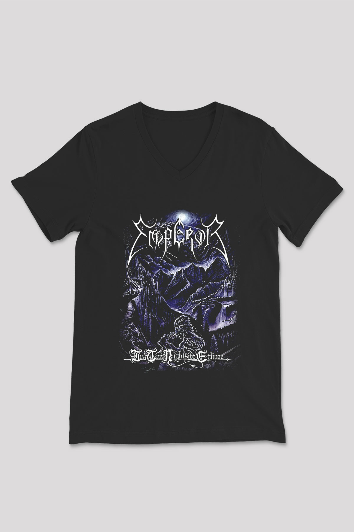 Emperor Siyah Unisex V Yaka Tişört T-Shirt