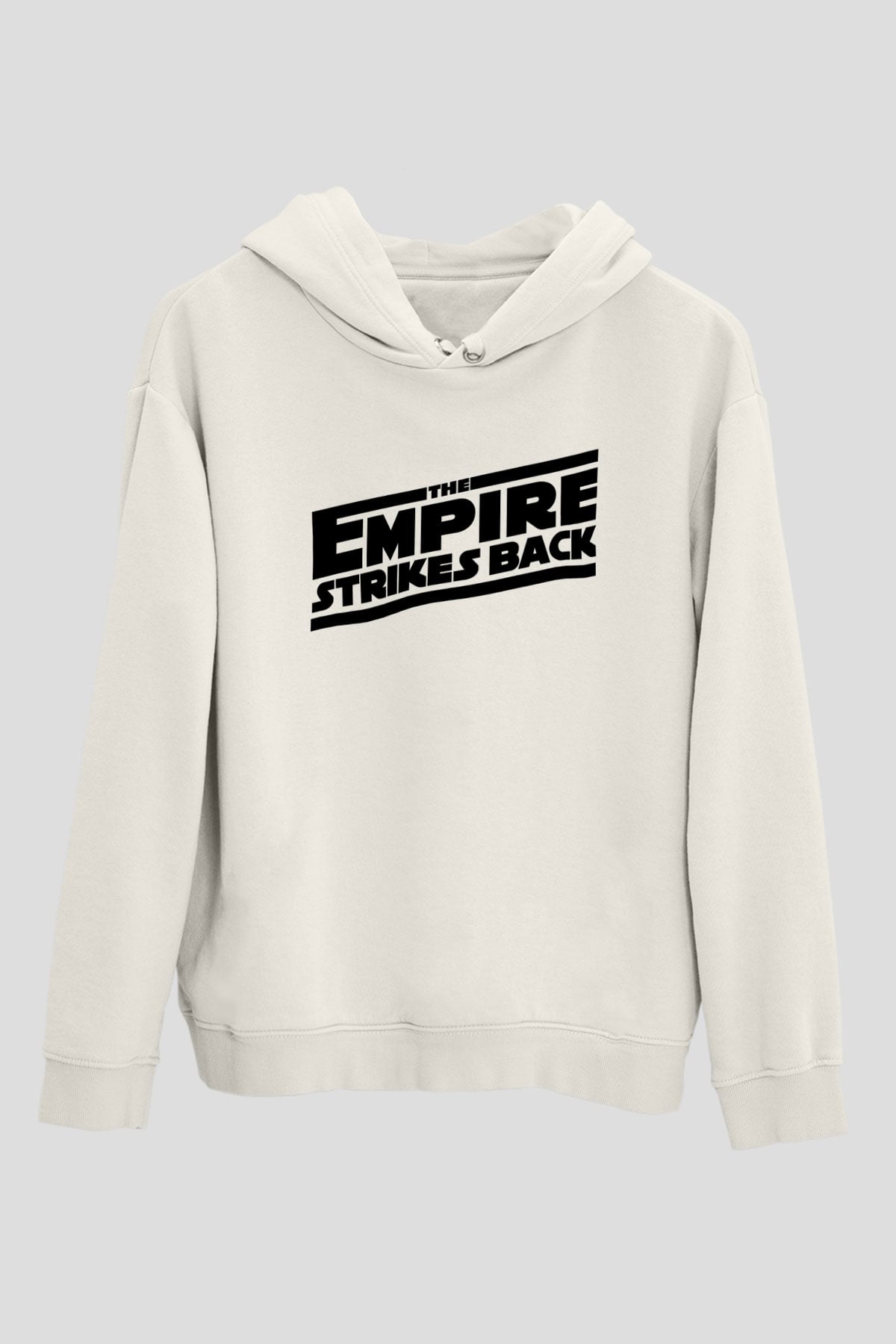 Empire Strikes Back Beyaz Unisex Kapşonlu Sweatshirt