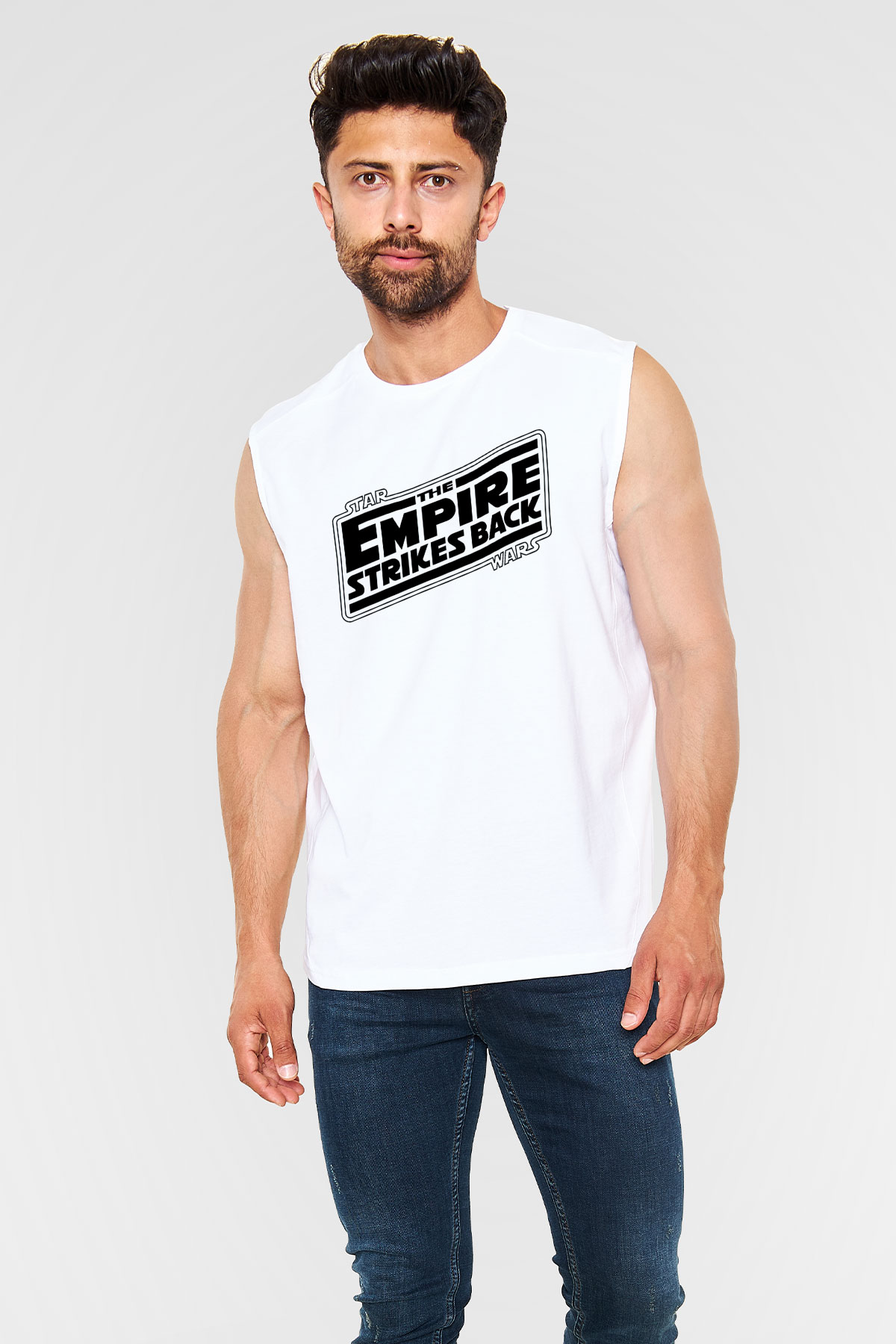 Empire Strikes Back Beyaz Unisex  Kolsuz Tişört