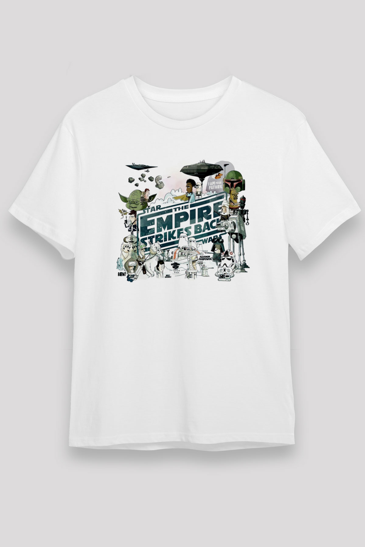 Empire Strikes Back Beyaz Unisex Tişört