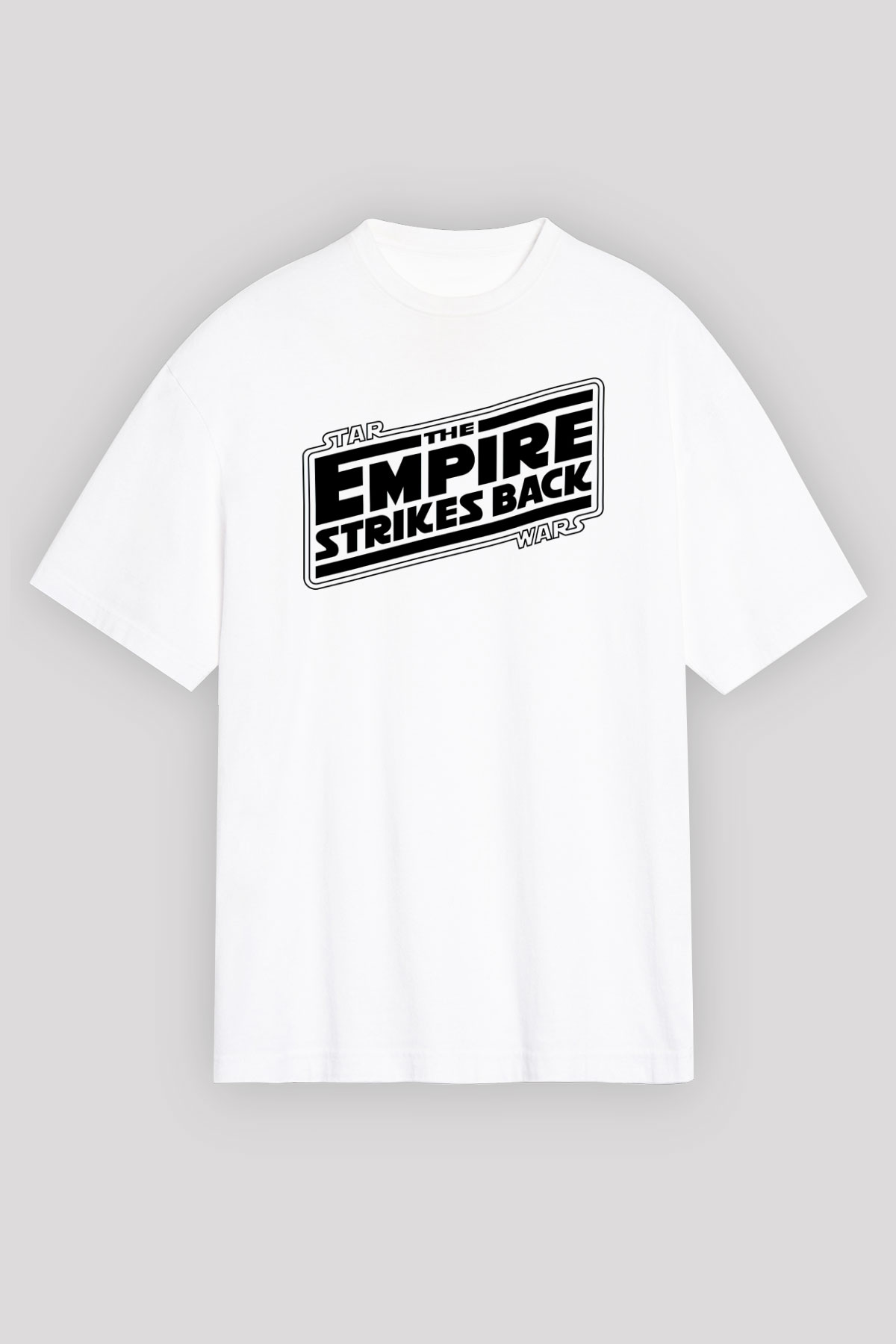Empire Strikes Back Beyaz Oversize Tişört