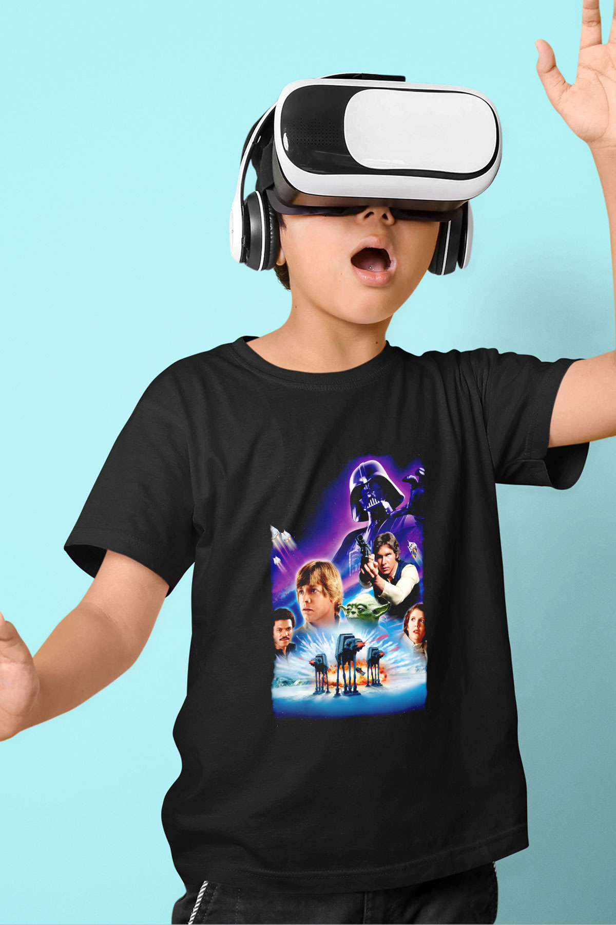 Empire Strikes Back Siyah Unisex  Çocuk Tişört