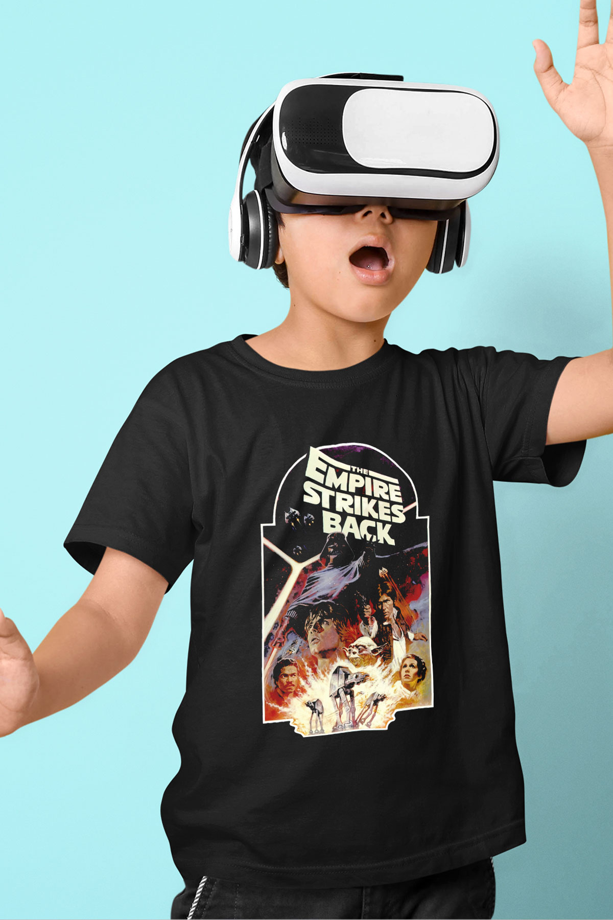 Empire Strikes Back Siyah Unisex  Çocuk Tişört