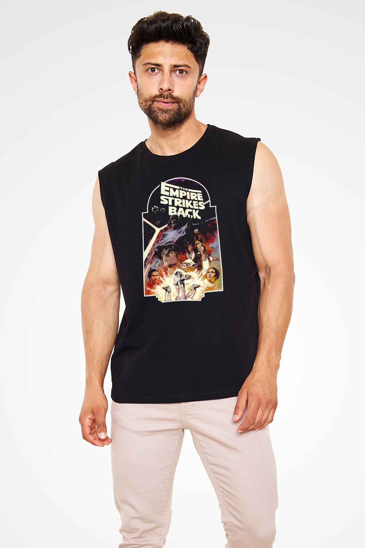 Empire Strikes Back Siyah Unisex  Kolsuz Tişört