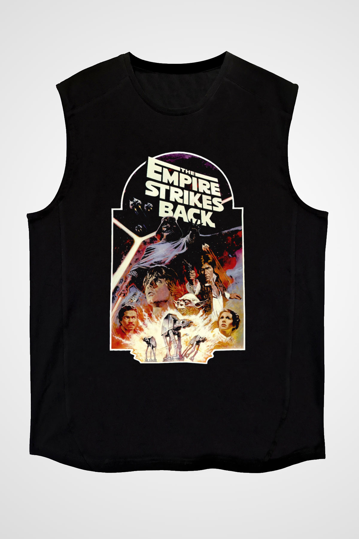 Empire Strikes Back Siyah Unisex  Kolsuz Tişört