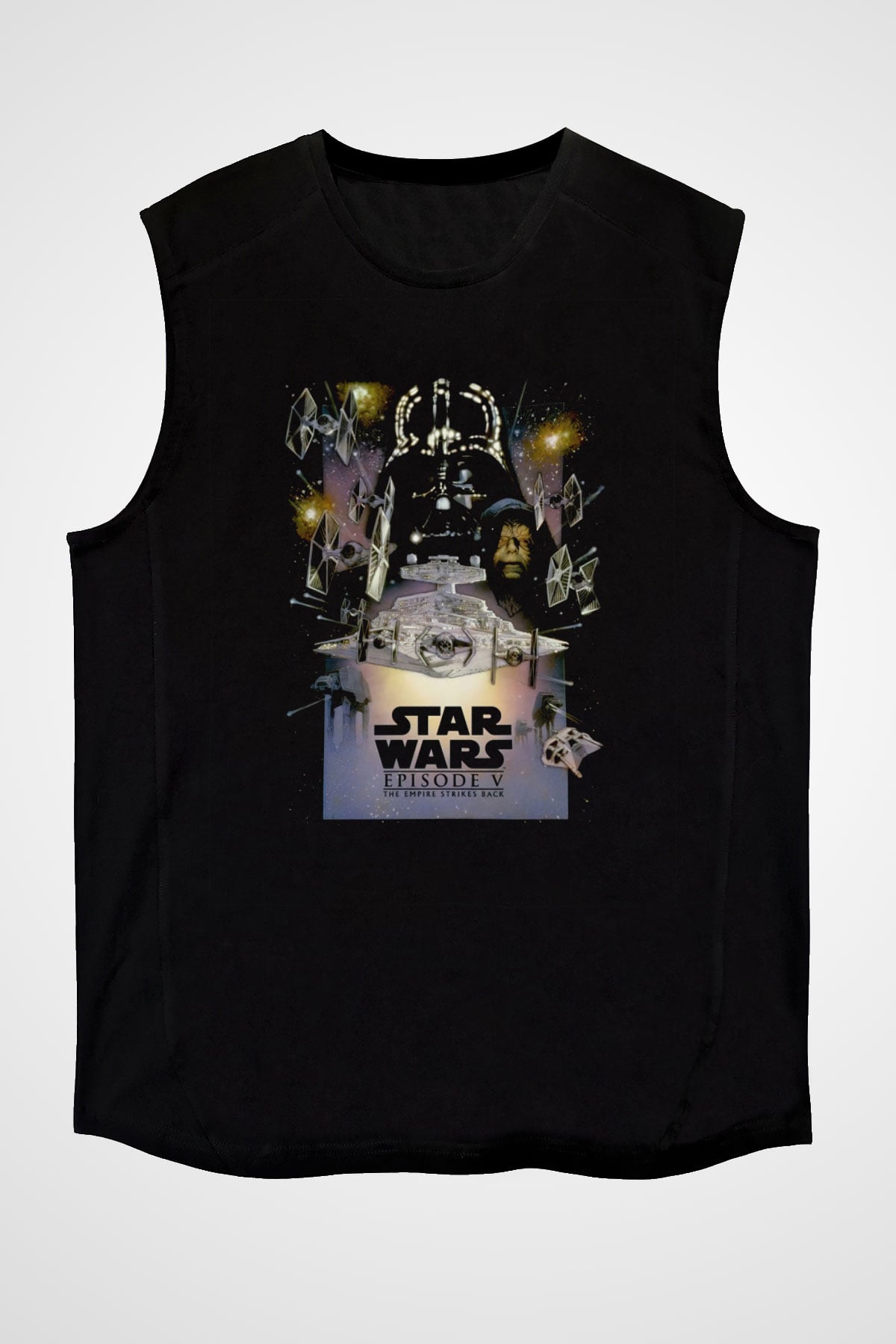 Empire Strikes Back Siyah Unisex  Kolsuz Tişört