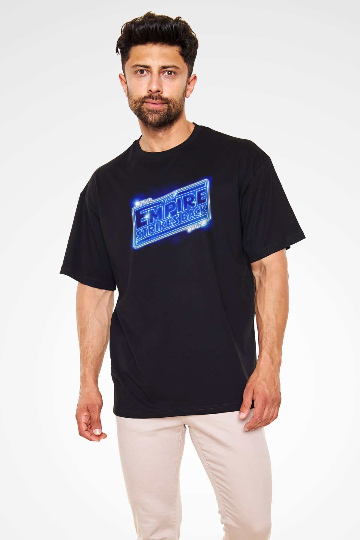 Empire Strikes Back Siyah Oversize Tişört