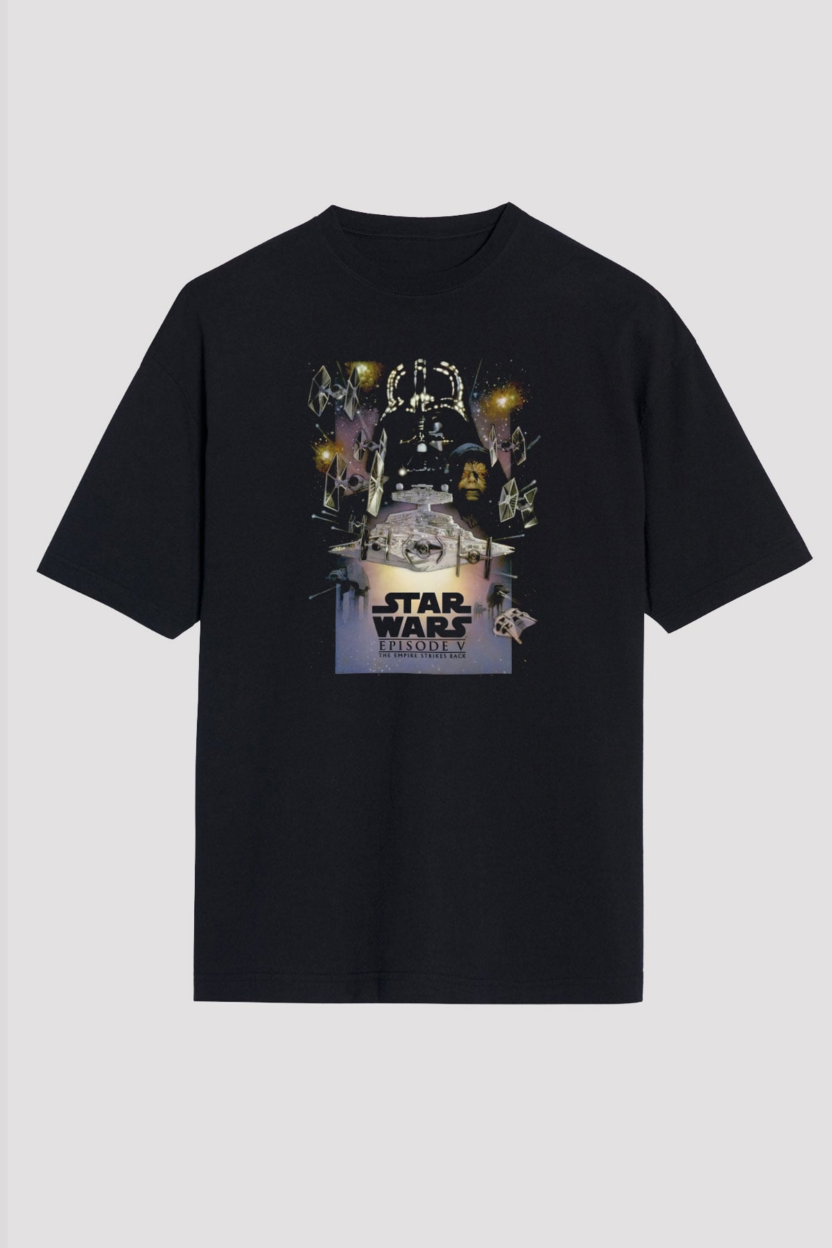Empire Strikes Back Siyah Oversize Tişört