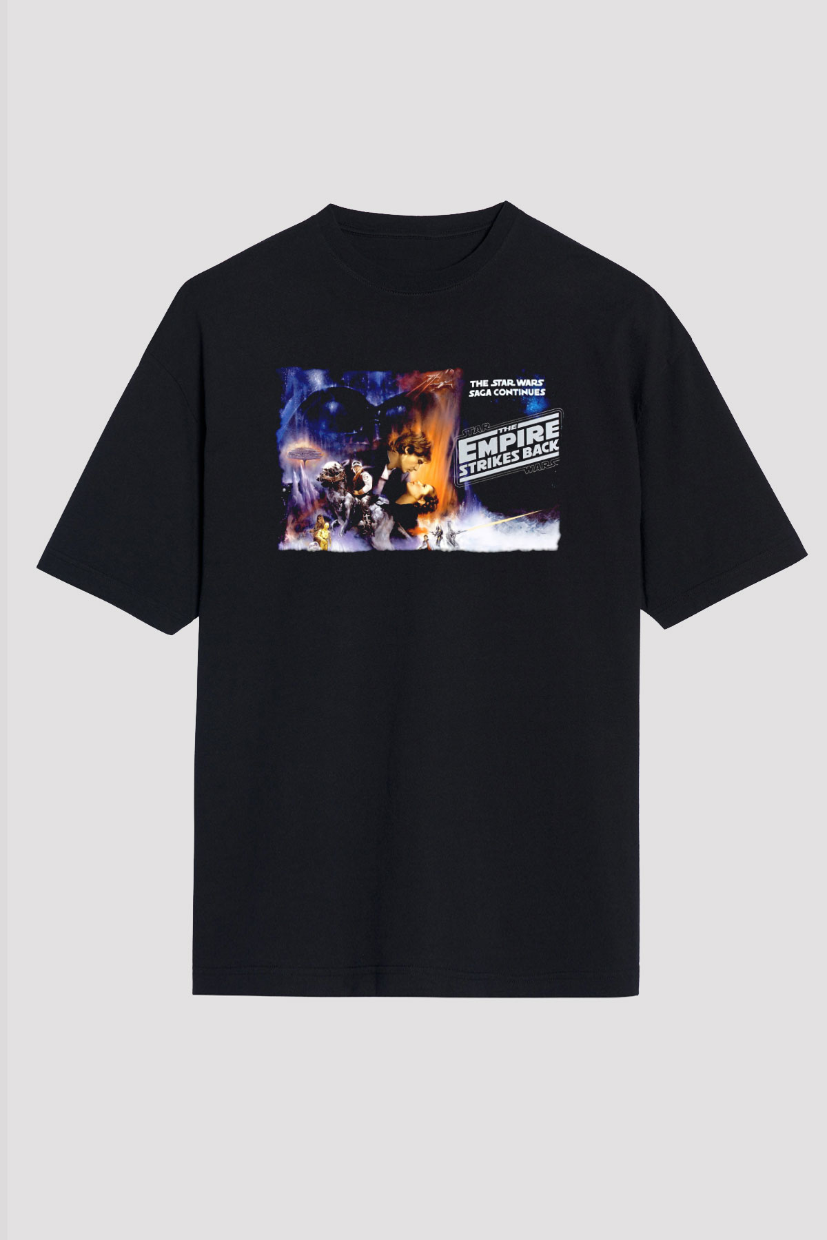 Empire Strikes Back Siyah Oversize Tişört