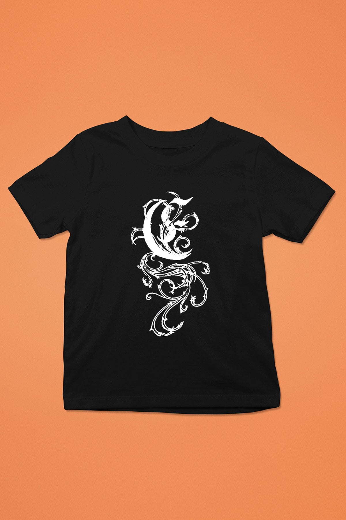 Empyrium Baskılı Unisex Siyah Çocuk Tişört - Tshirt
